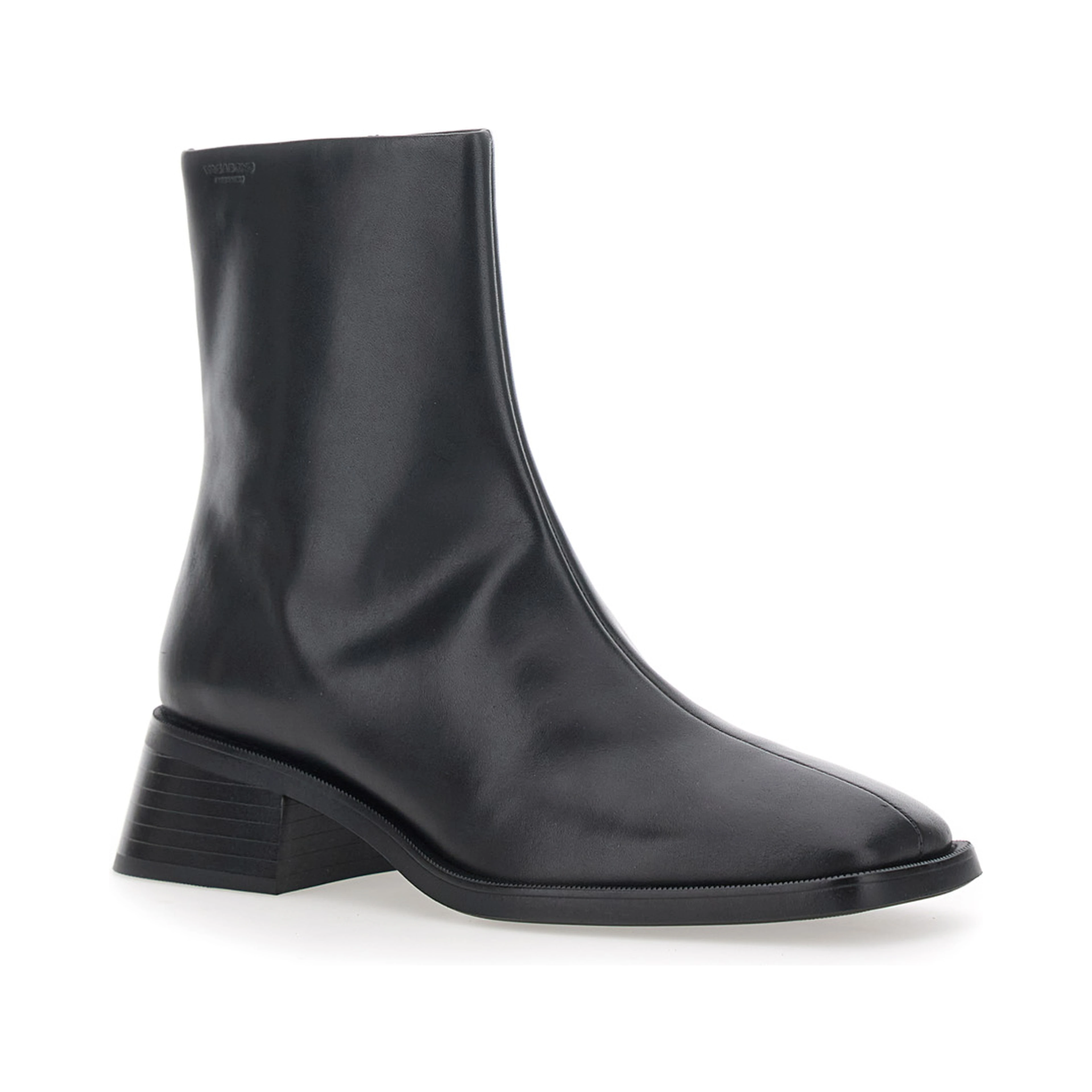 Blanca Black Ankle boots with side zip fastening in leather for women