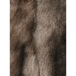 LAILA grey Fur vest with raised collar in eco-fur for women