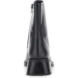 Blanca Black Ankle boots with side zip fastening in leather for women