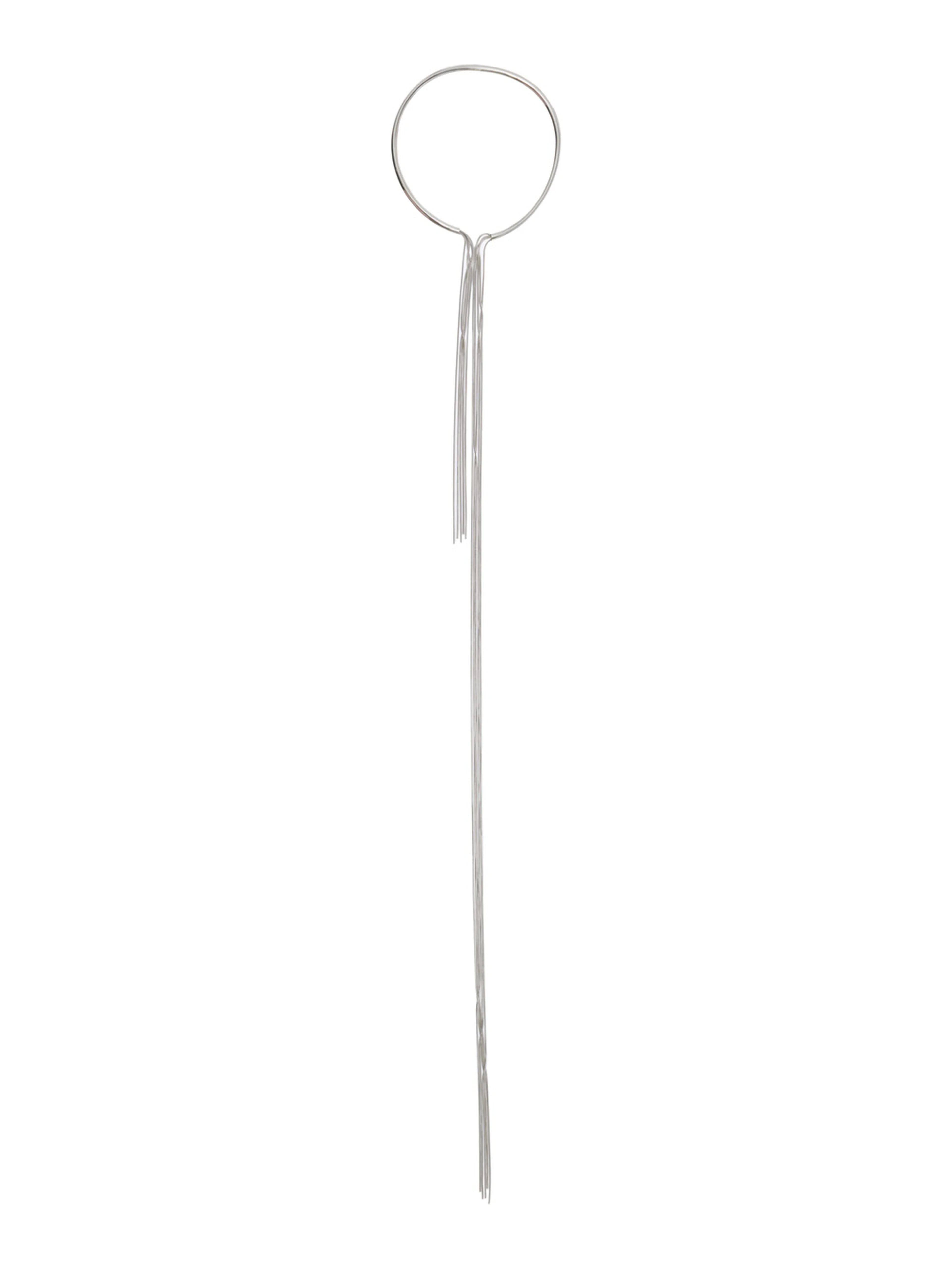 Metal Necklace with Elegant Details and Claw Clasp Closure, Metallic Color, Unisex