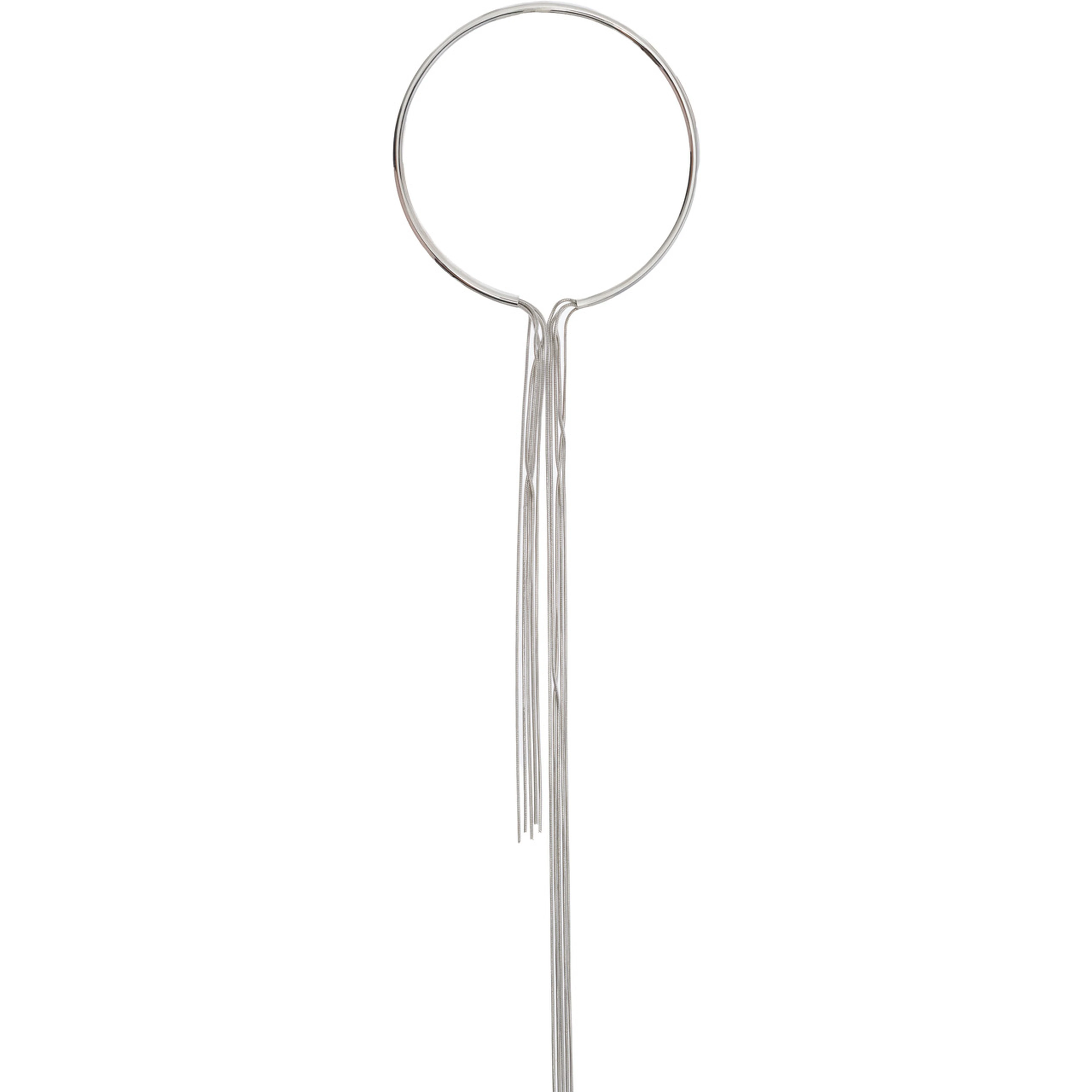 Metal Necklace with Elegant Details and Claw Clasp Closure, Metallic Color, Unisex