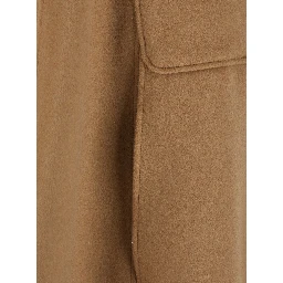 Short cape with elegant details in Tech Fabric beige for women