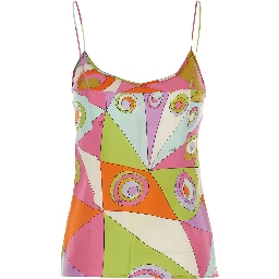 Top characterized by a lively and refined design in Tech Fabric multicolor for women