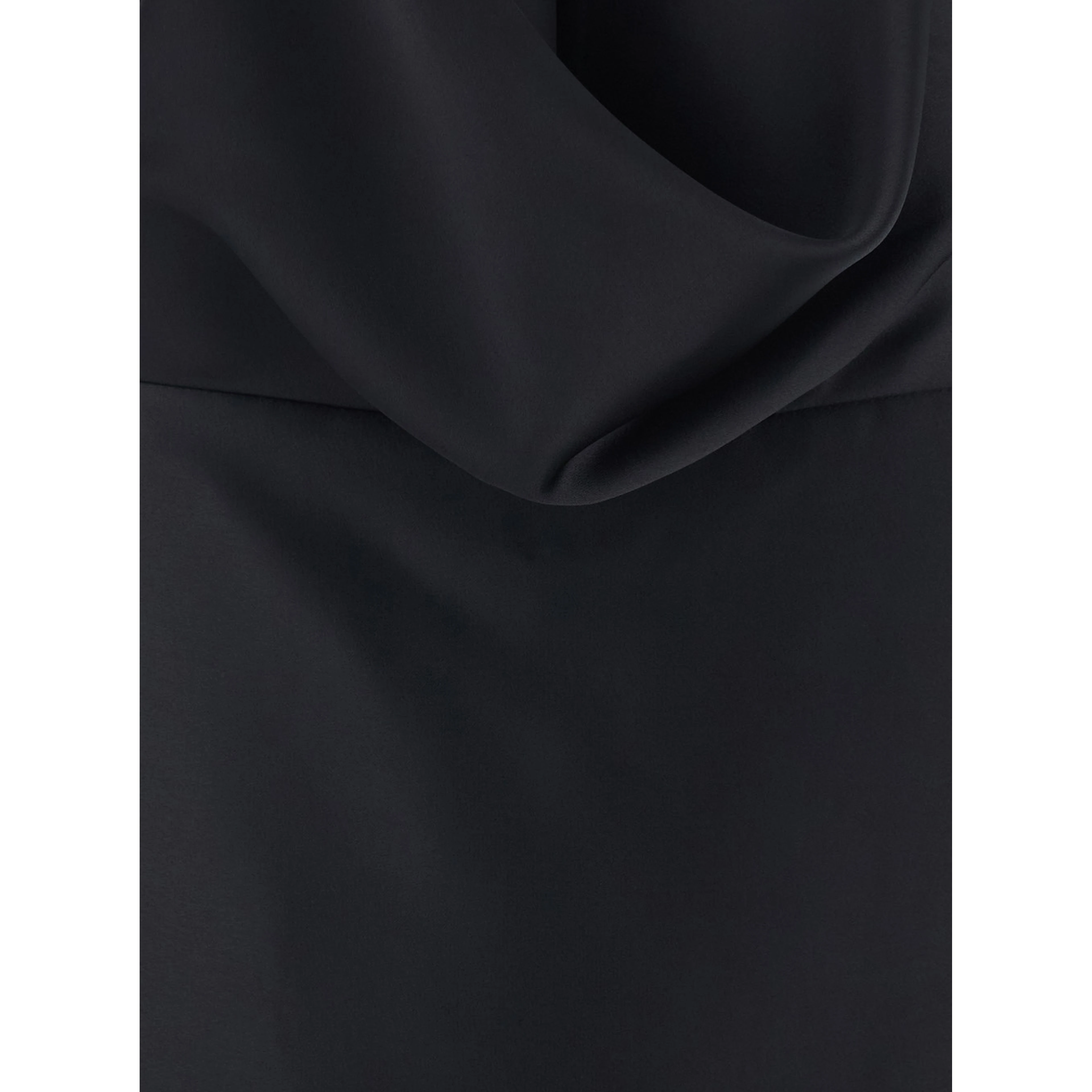 Black long Dress with Halterneck and open back in fabric woman