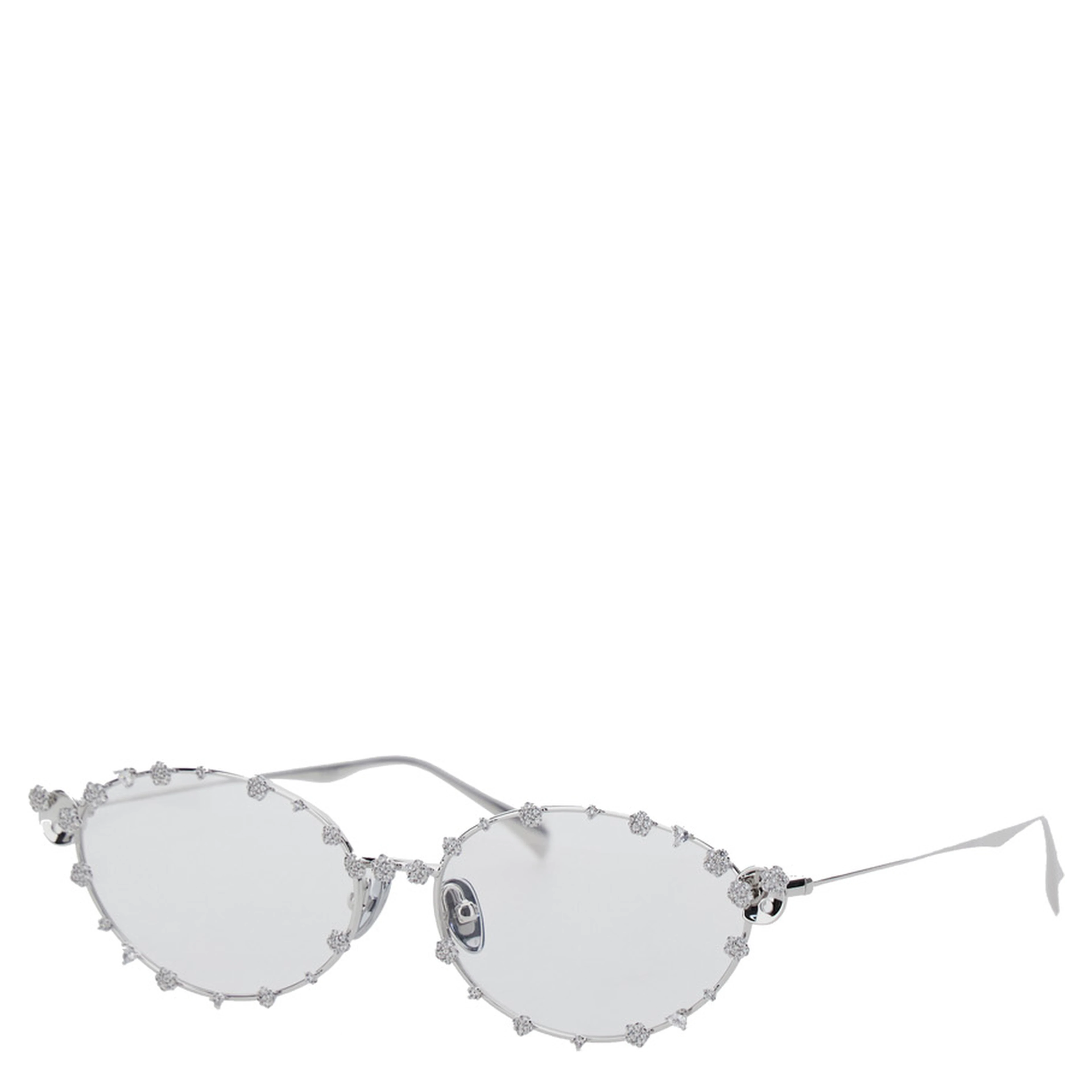 Sunglasses YVMIN with Silver Metal Floral Decorations for Women