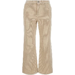 Ruthie White Pants with Logo Patch on the Back in Corduroy for Women
