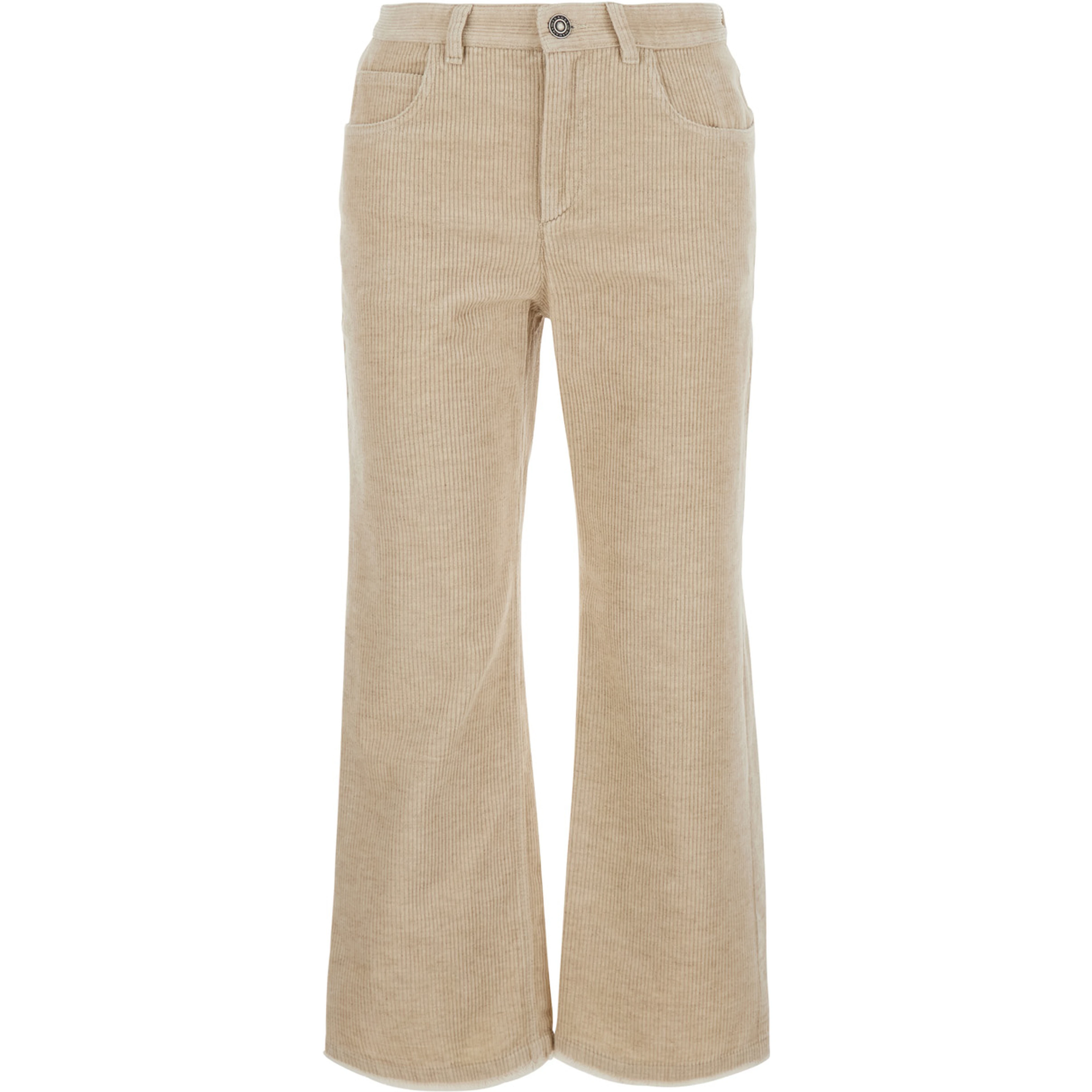Ruthie White Pants with Logo Patch on the Back in Corduroy for Women