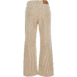 Ruthie White Pants with Logo Patch on the Back in Corduroy for Women