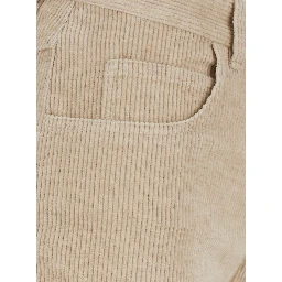 Ruthie White Pants with Logo Patch on the Back in Corduroy for Women