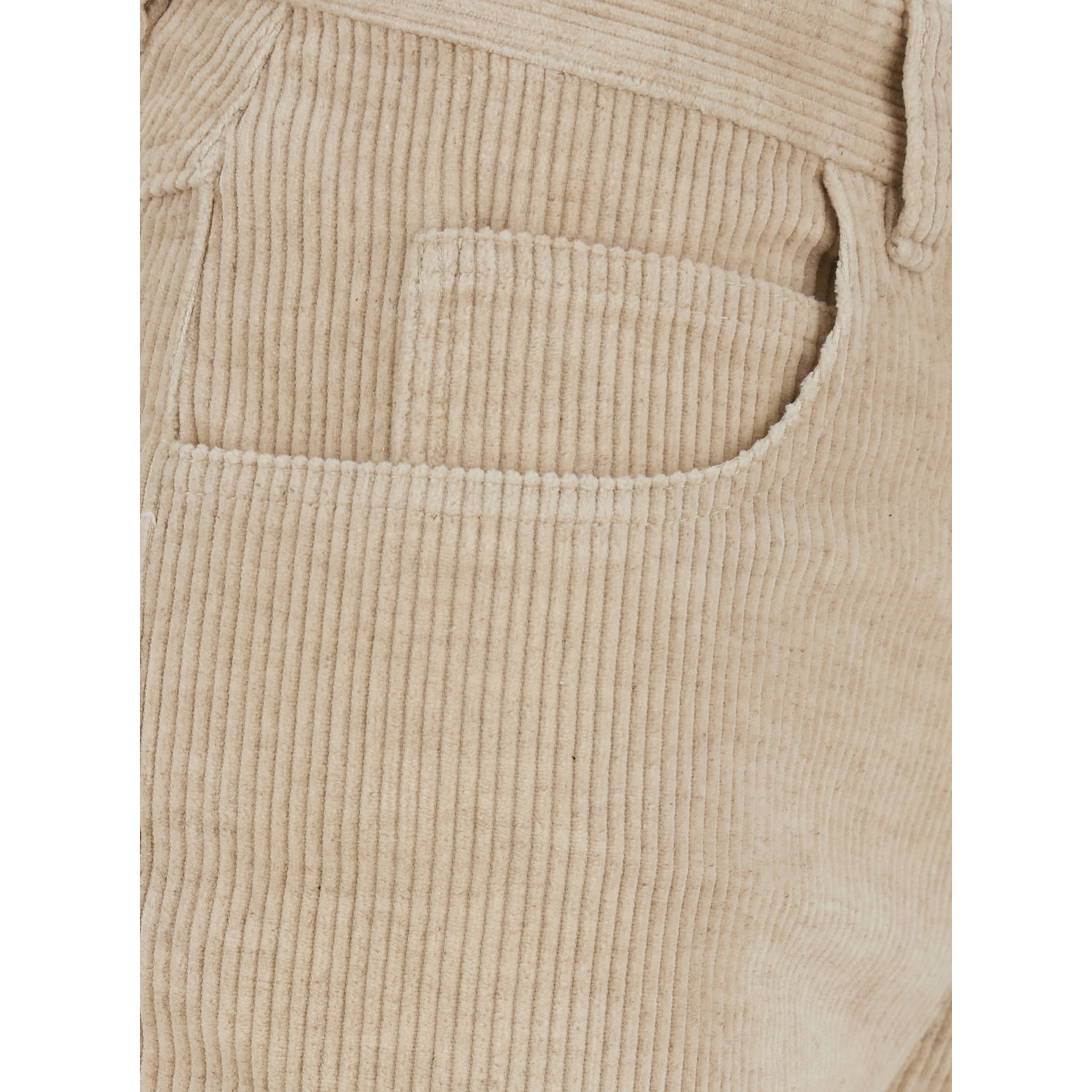 Ruthie White Pants with Logo Patch on the Back in Corduroy for Women