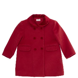 Red Coat with Peter Pan collar in fabric baby