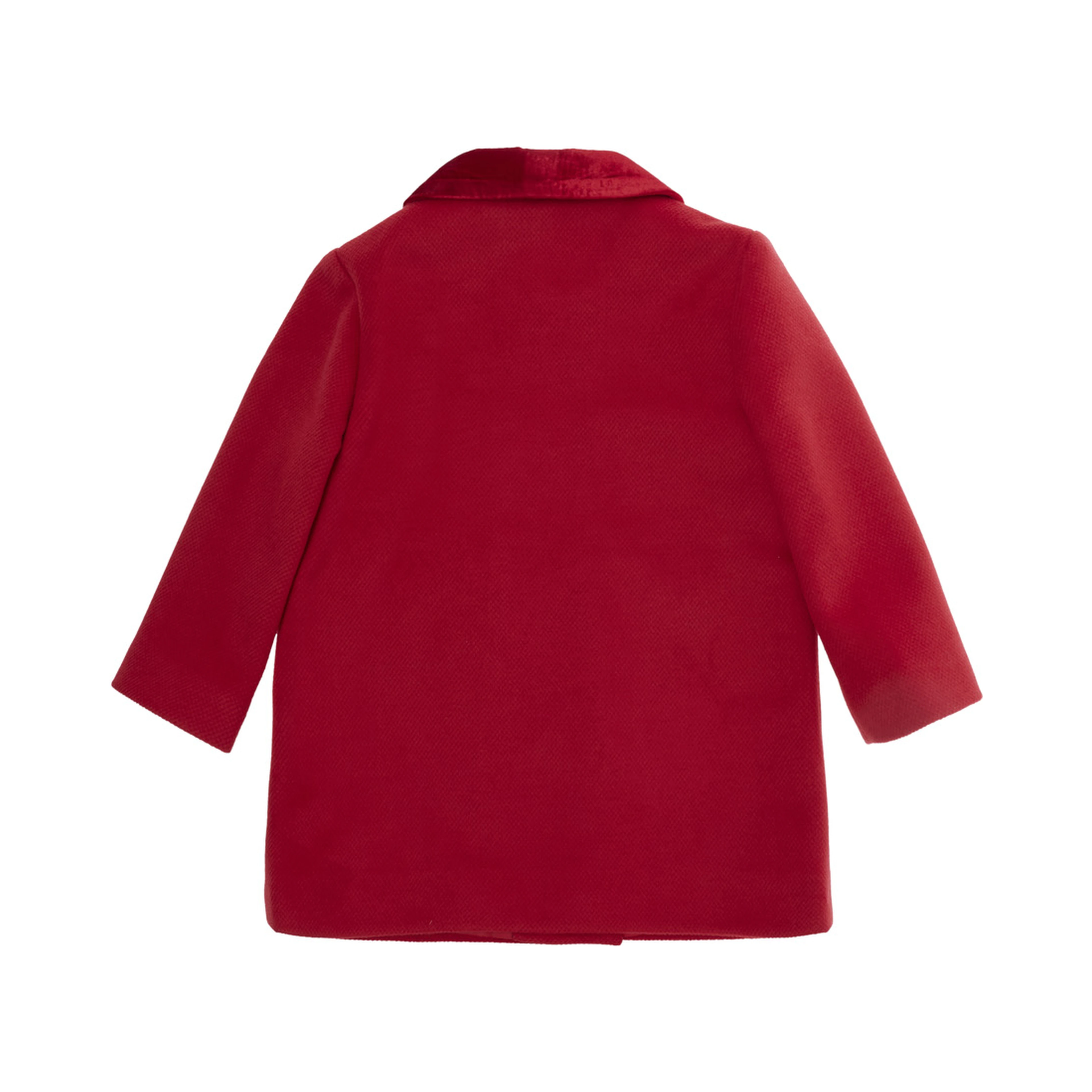 Red Coat with Peter Pan collar in fabric baby