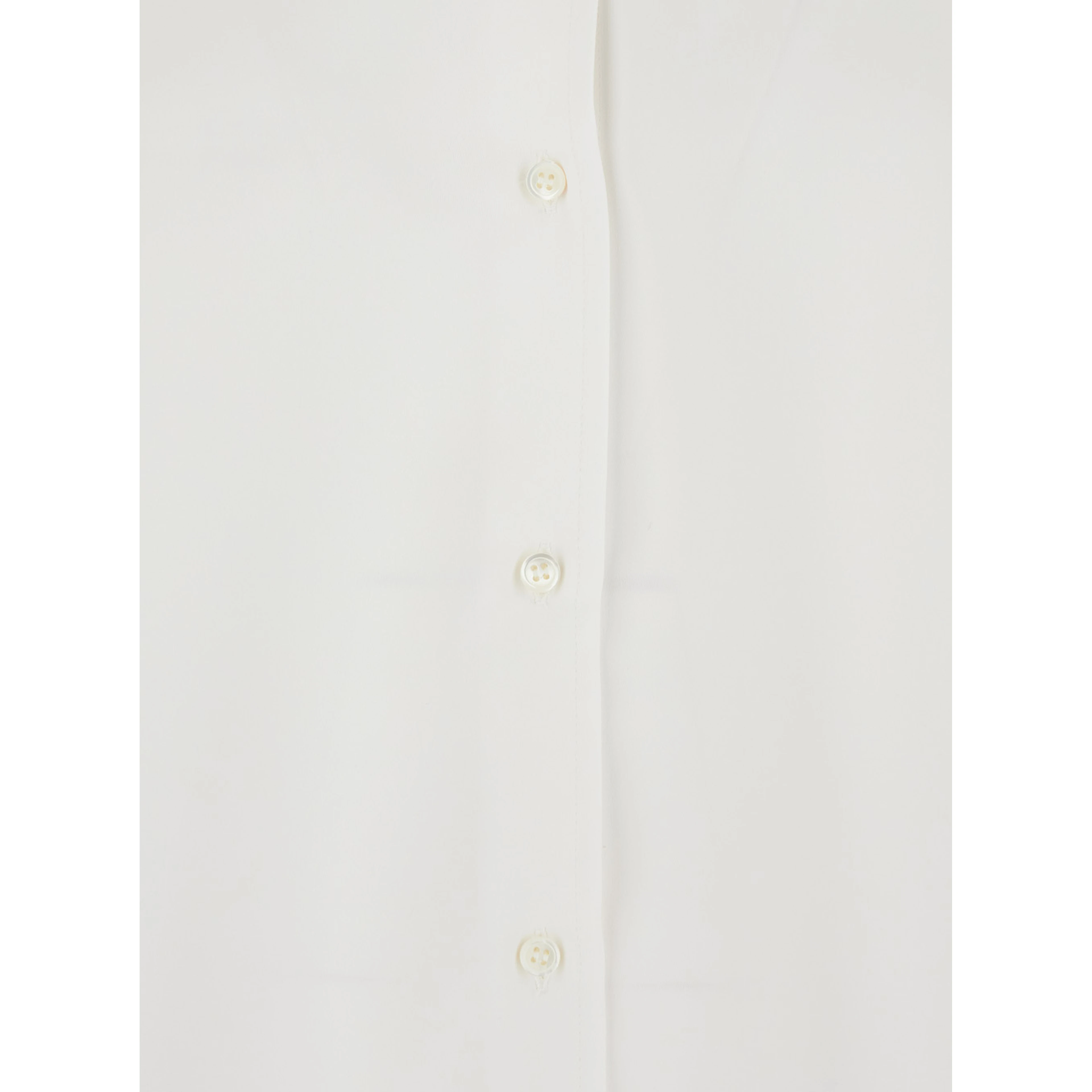 CADY OVERSIZE SHIRT - Classic Collar Shirt with Long Sleeves in White Tech Fabric for Women