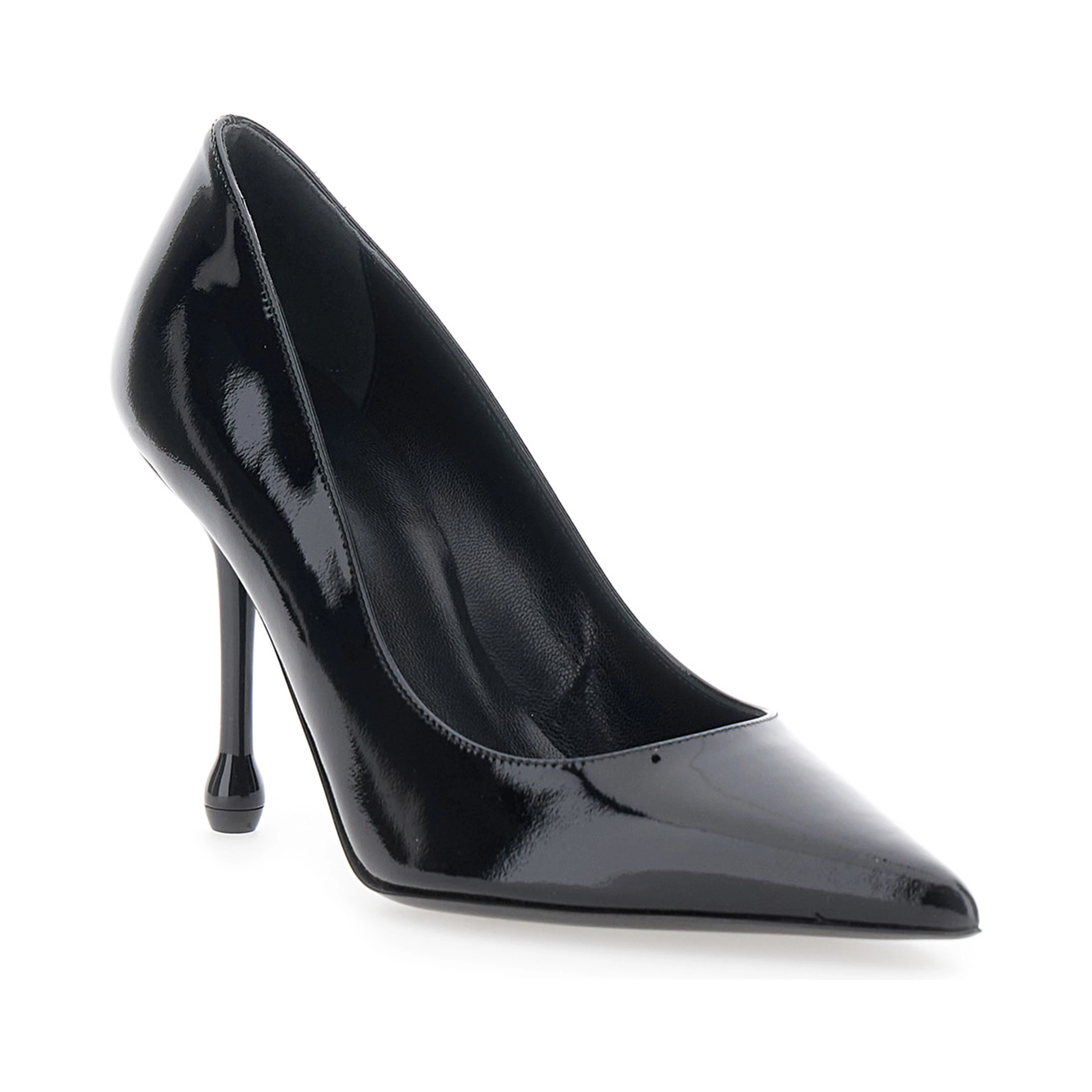 Pointed Toe High Heel Patent Leather Black Women