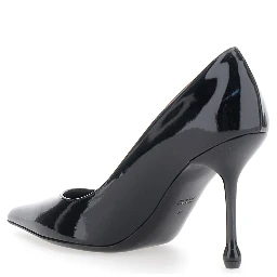 Pointed Toe High Heel Patent Leather Black Women