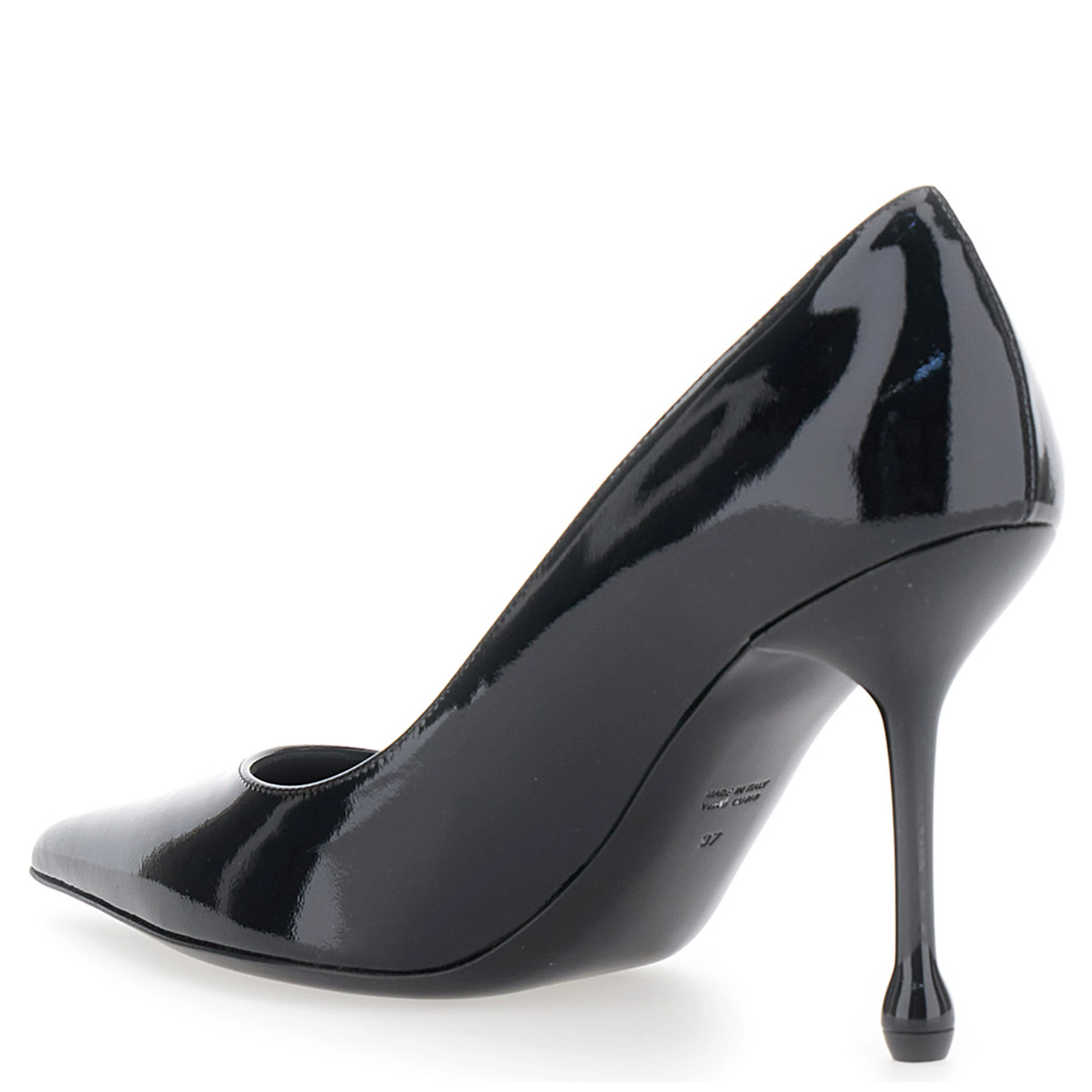 Pointed Toe High Heel Patent Leather Black Women