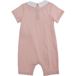 PINK ROMPER WITH GIFT BOX Complete with front closure and short sleeves in Cotton Baby