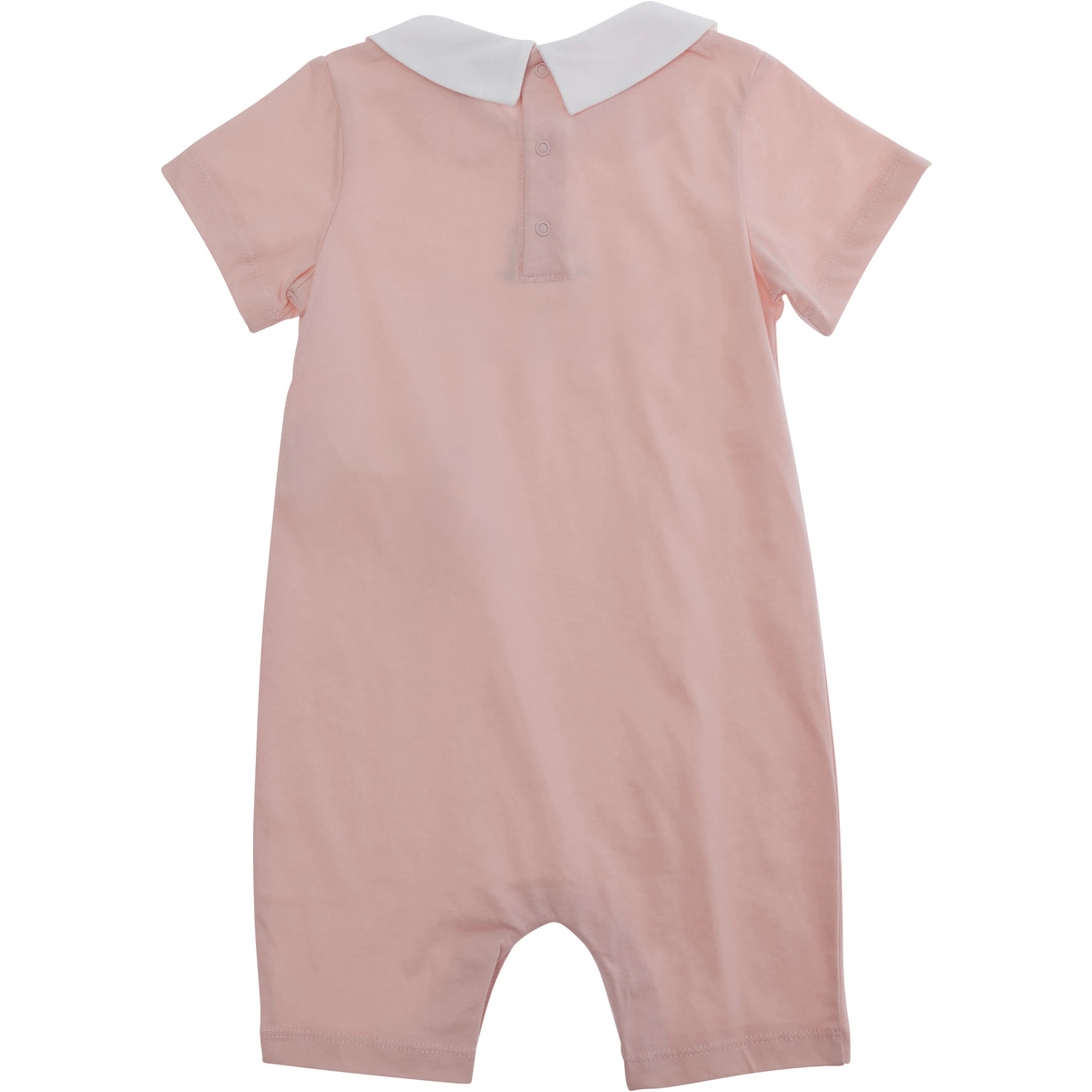 PINK ROMPER WITH GIFT BOX Complete with front closure and short sleeves in Cotton Baby