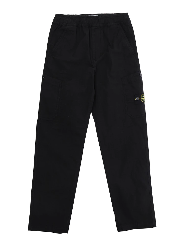 Black Pants L1S163100002S0063V0029 with Logo on the Back in Cotton for Men