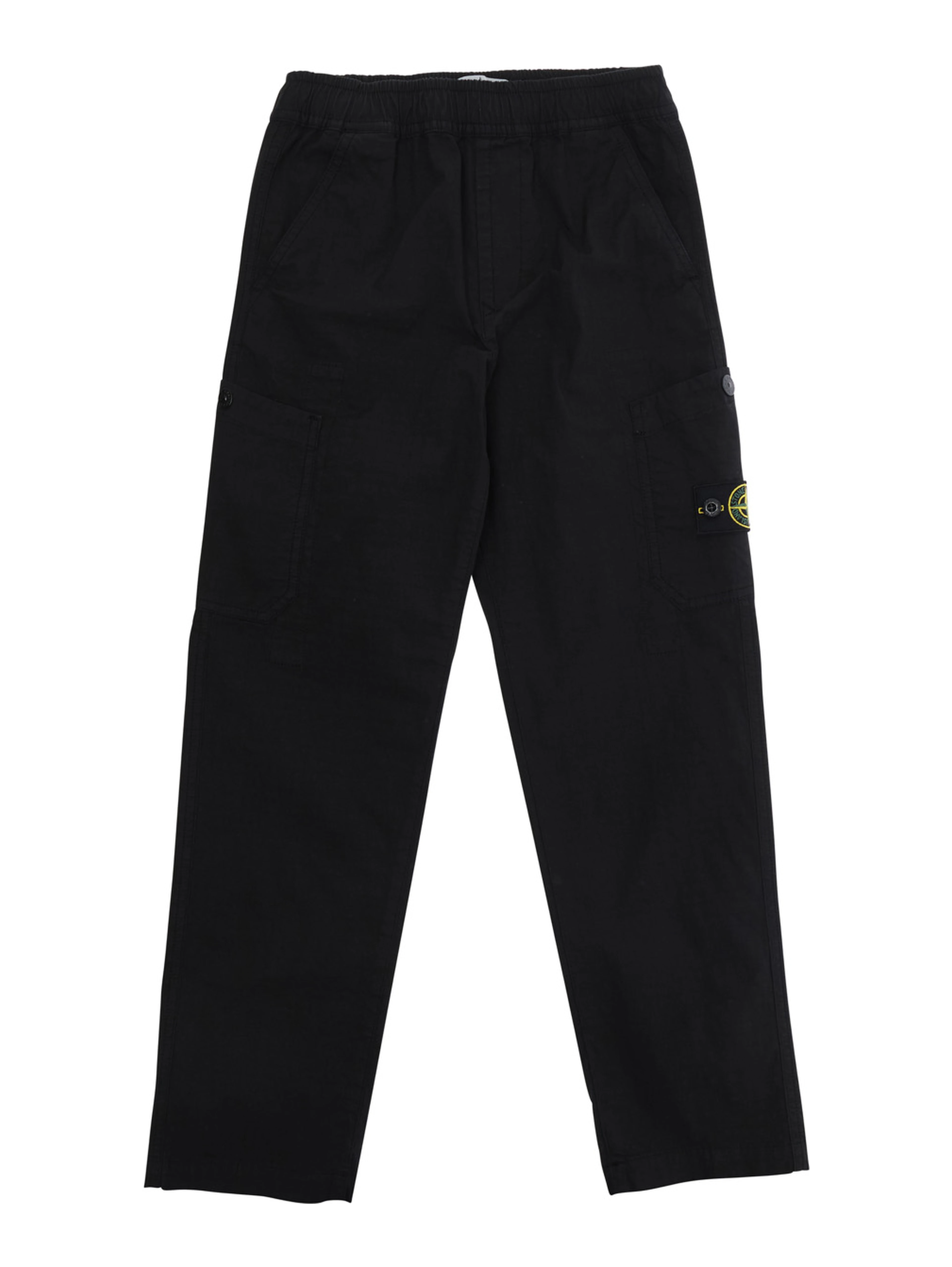 Black Pants L1S163100002S0063V0029 with Logo on the Back in Cotton for Men