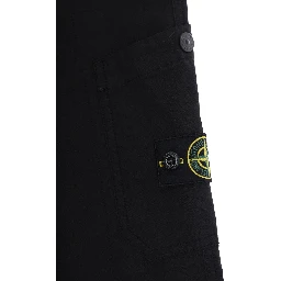Black Pants L1S163100002S0063V0029 with Logo on the Back in Cotton for Men