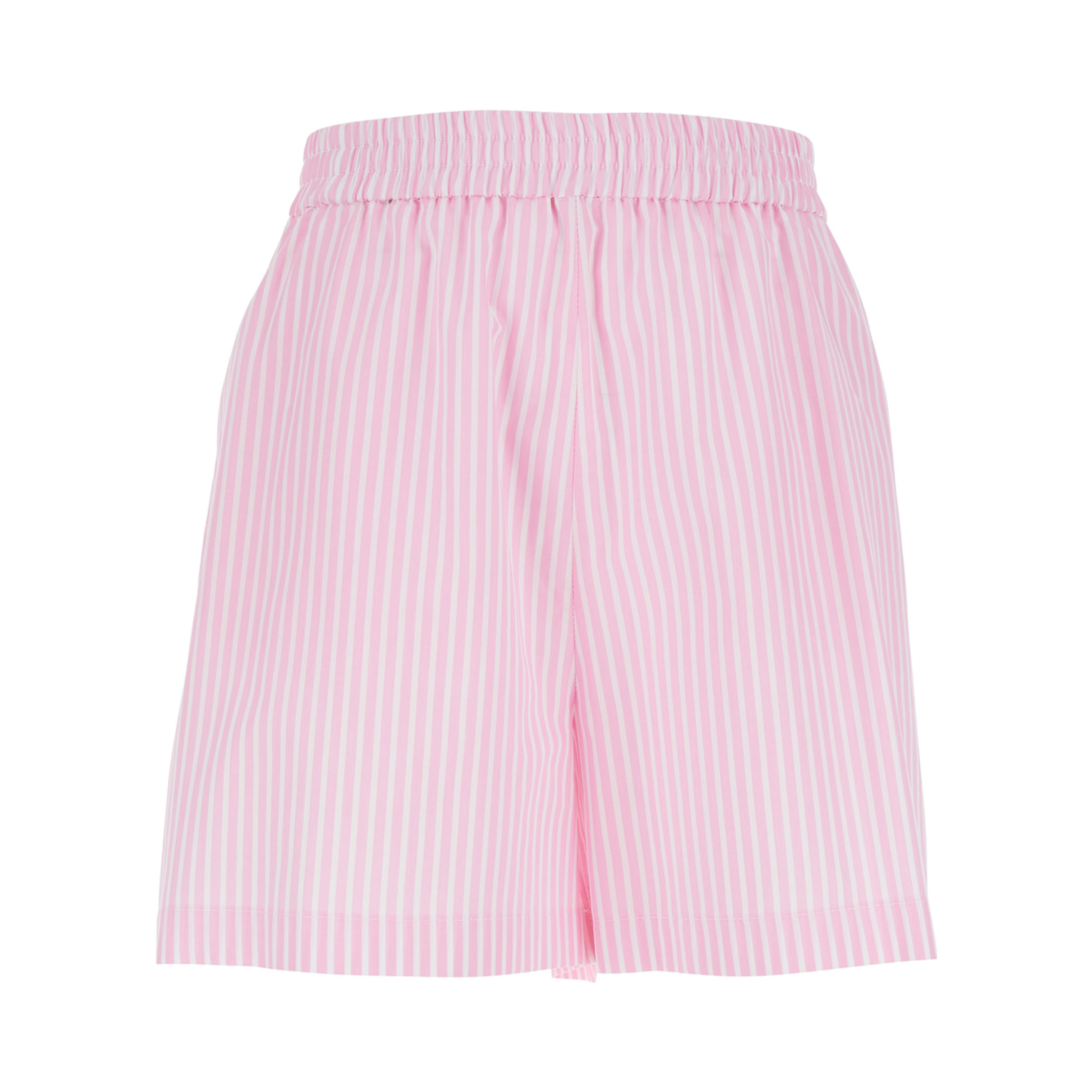 Striped Pink Fabric Shorts for Women