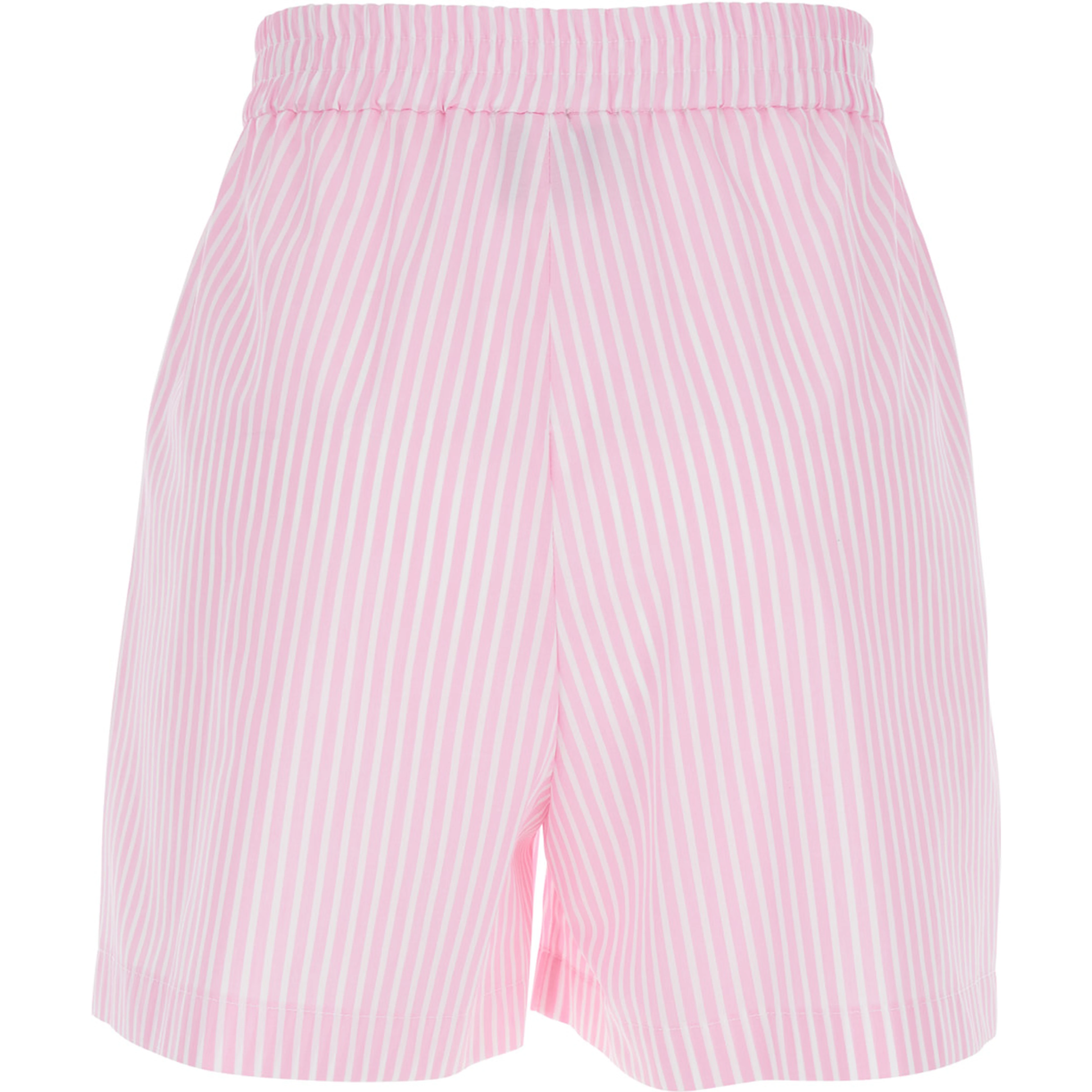 Striped Pink Fabric Shorts for Women