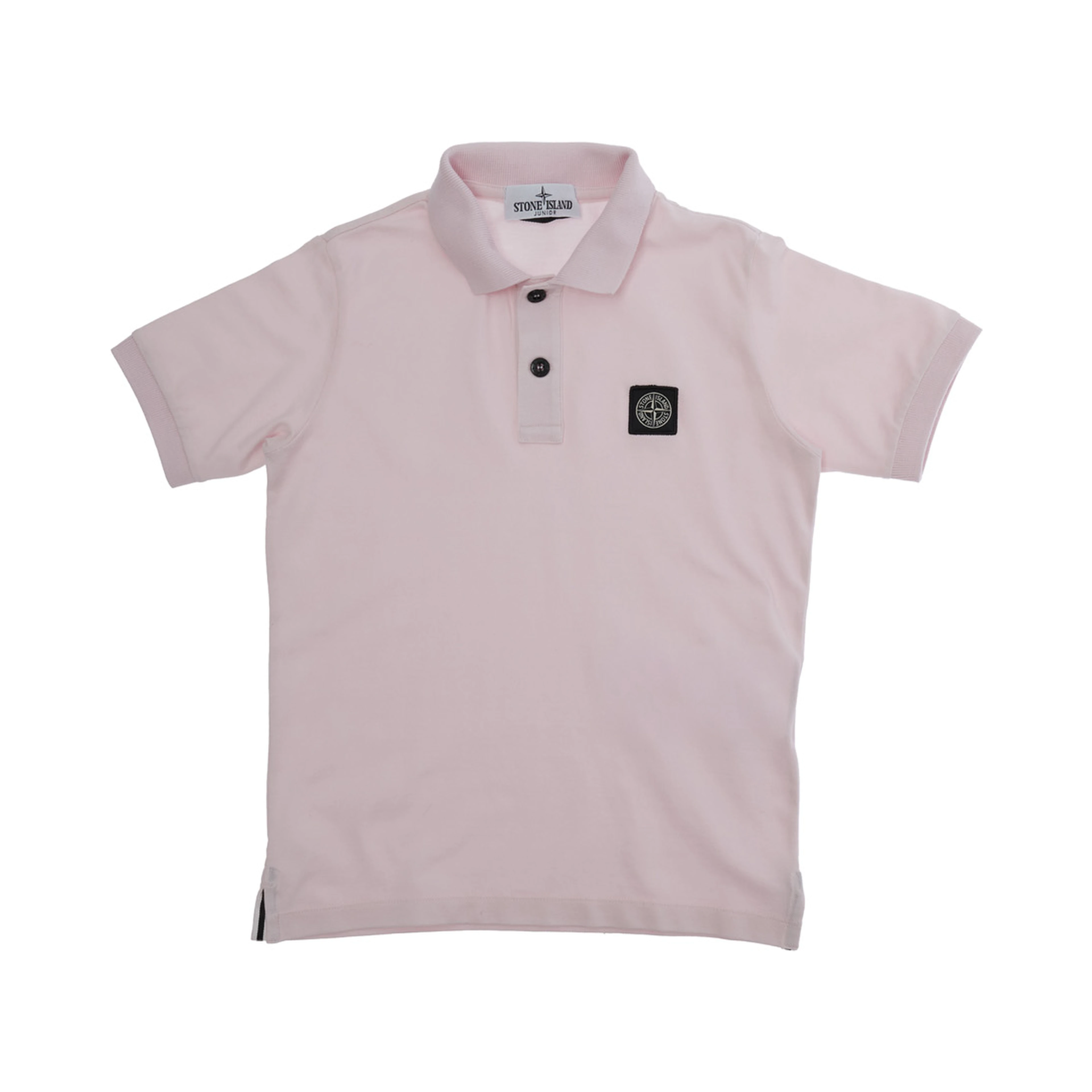 Polo L1S162200002S0018V0080 Pink with Classic Collar and Logo Patch on the Front in Stretch Cotton for Kids