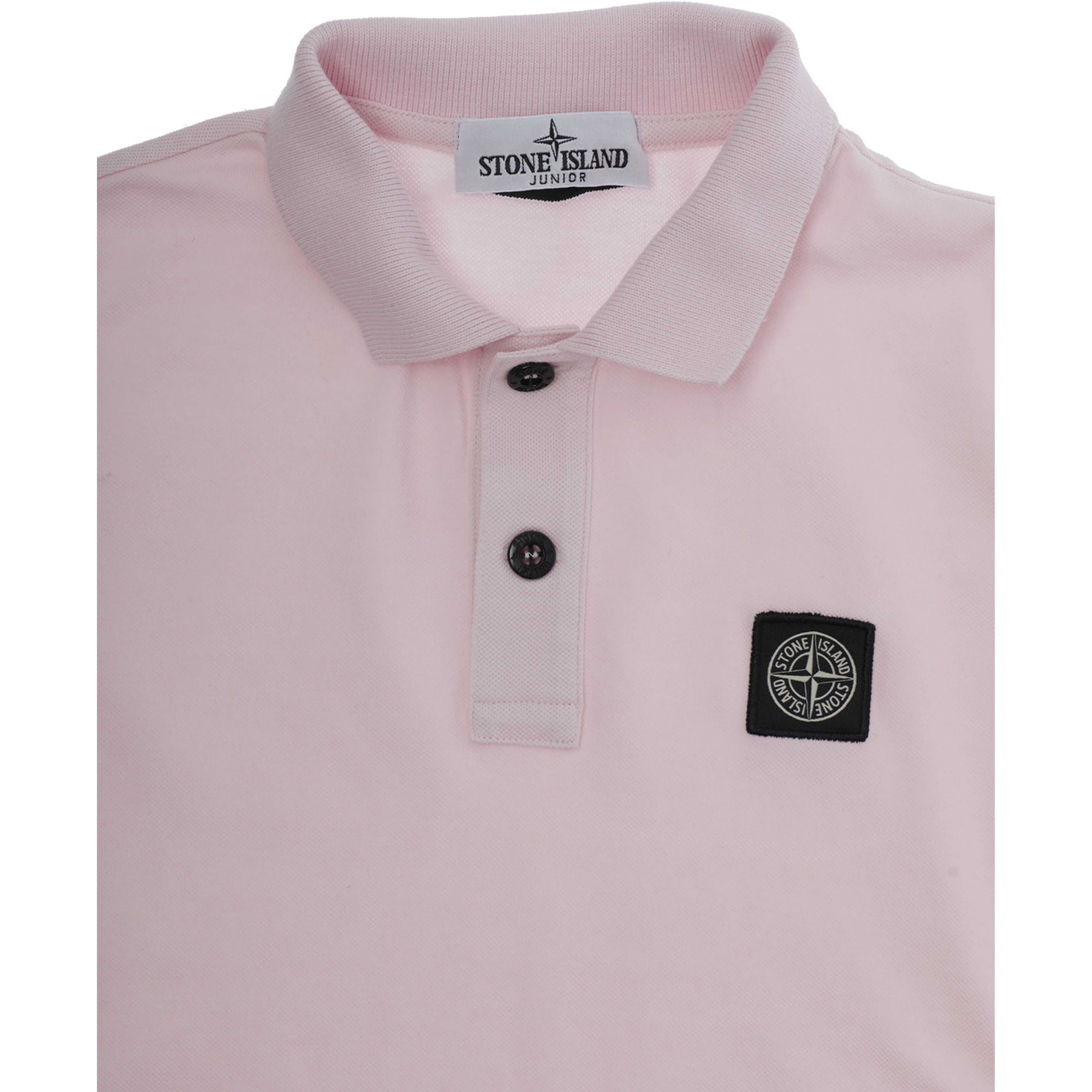 Polo L1S162200002S0018V0080 Pink with Classic Collar and Logo Patch on the Front in Stretch Cotton for Kids