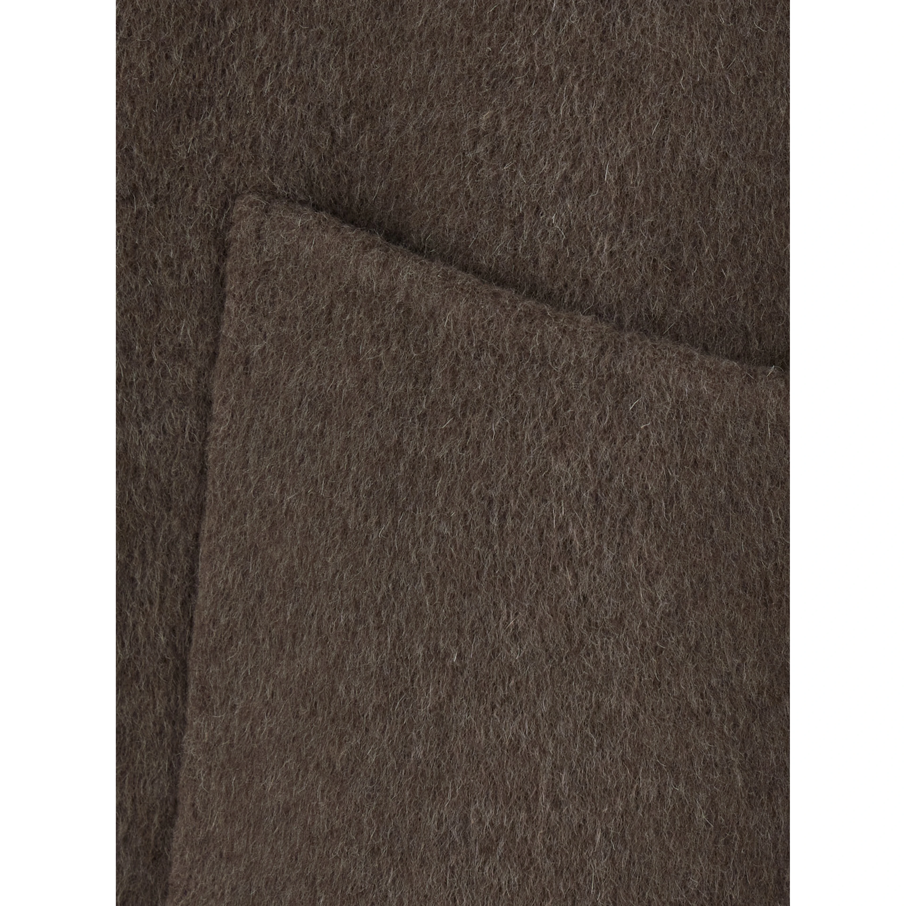 brown Jacket with classic collar and patch pockets in wool blend for men