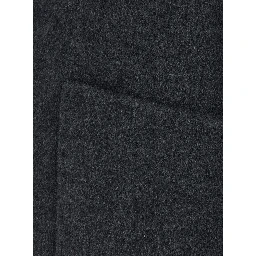 Grey Jacket with classic collar and patch pockets in wool blend for men