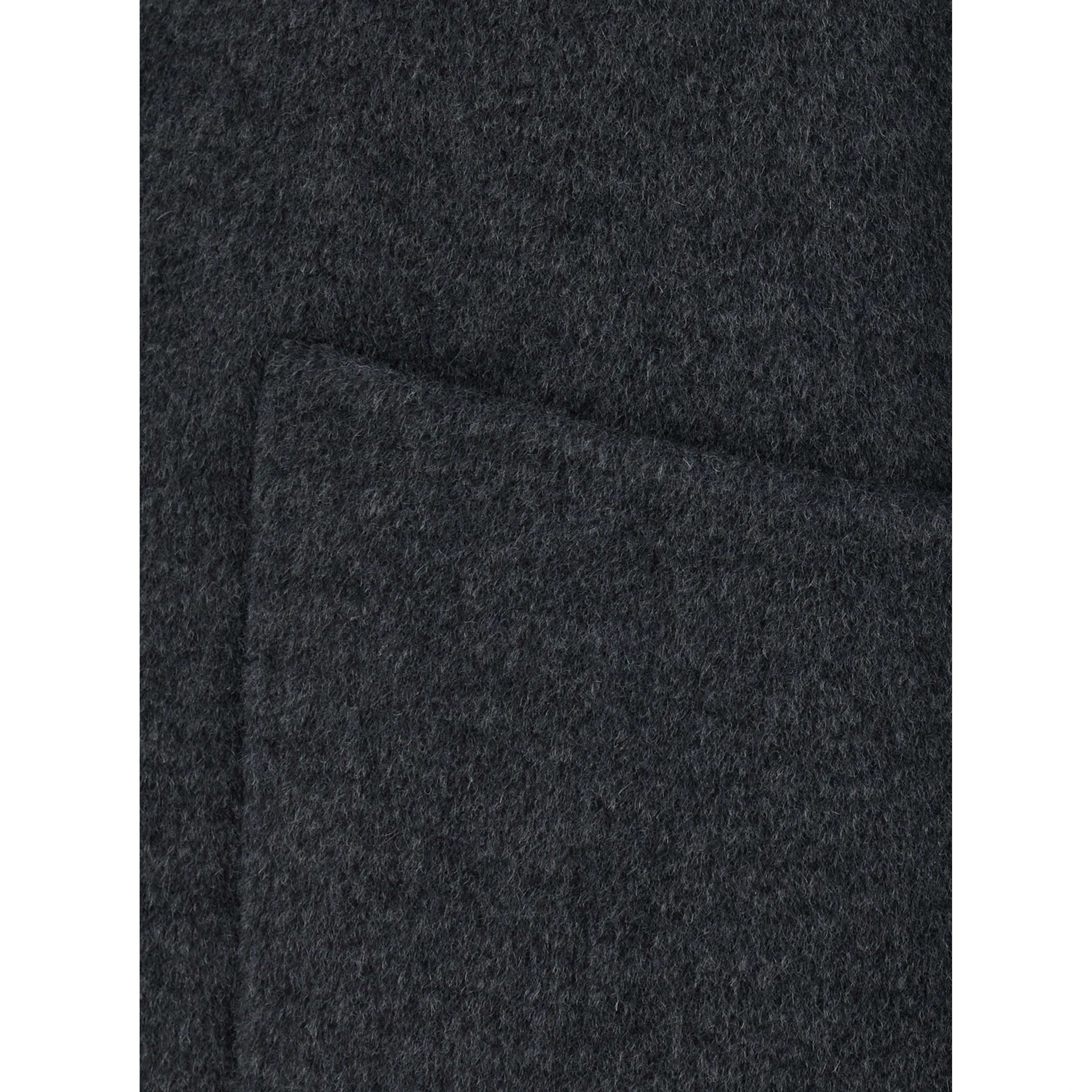Grey Jacket with classic collar and patch pockets in wool blend for men