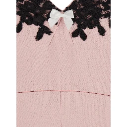 Dress PINK SATIN BLACK LACE HALTER DRESS with Halterneck and lace. Synthetic fabric. Pink color. Women