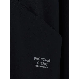 Black  shirt with Classic Collar and Logo lettering on the front in stretch Tech Fabric for men