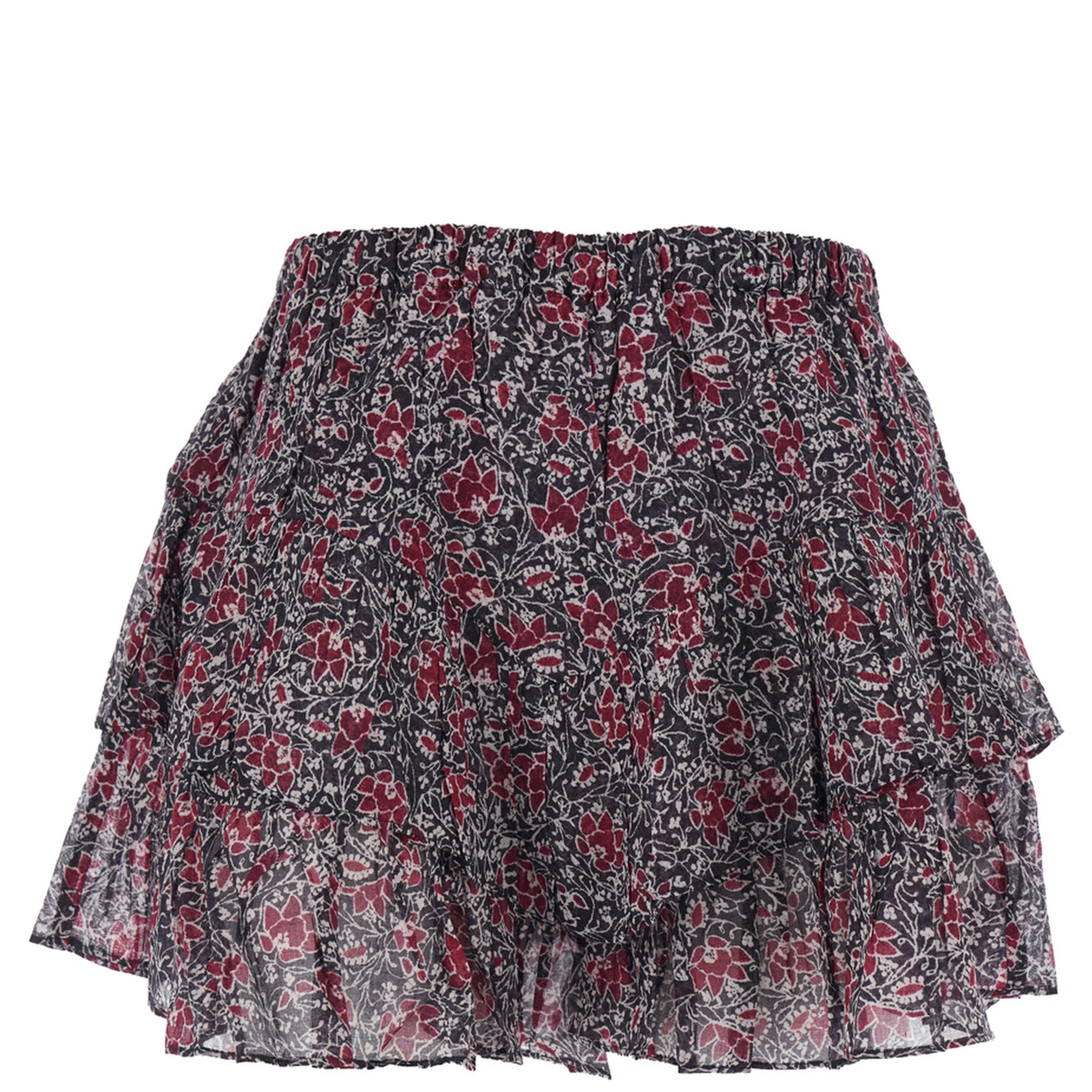 Jocadia Violet Shorts with Elastic Waist and All-Over Floral Motif in Cotton Woman