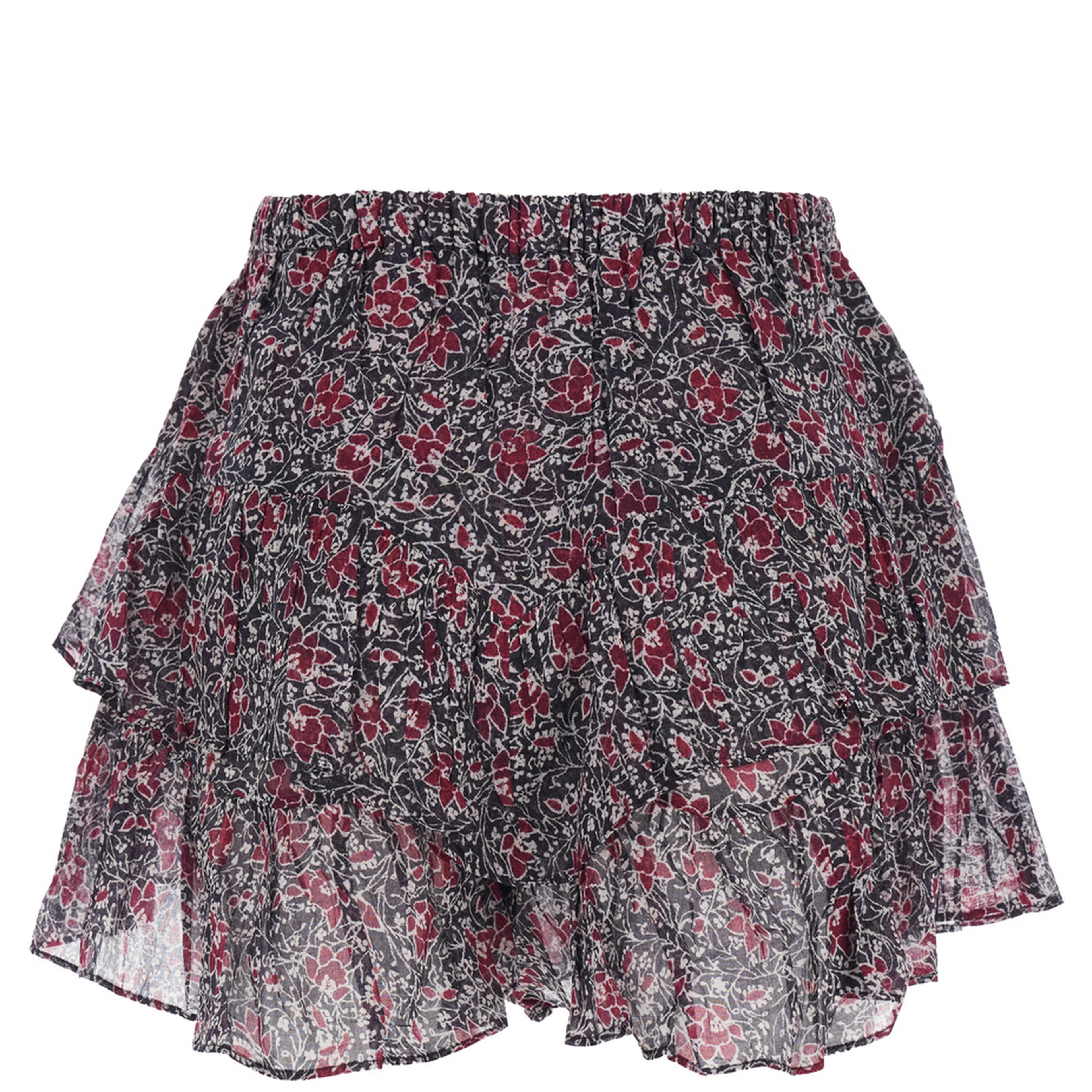 Jocadia Violet Shorts with Elastic Waist and All-Over Floral Motif in Cotton Woman