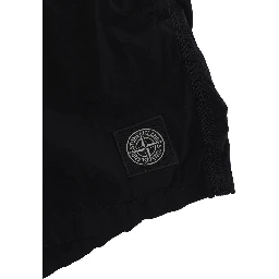 Black Shorts L1S16B100002S0043V0029 with Welt Pocket and Logo on the Back in Polyamide Kids