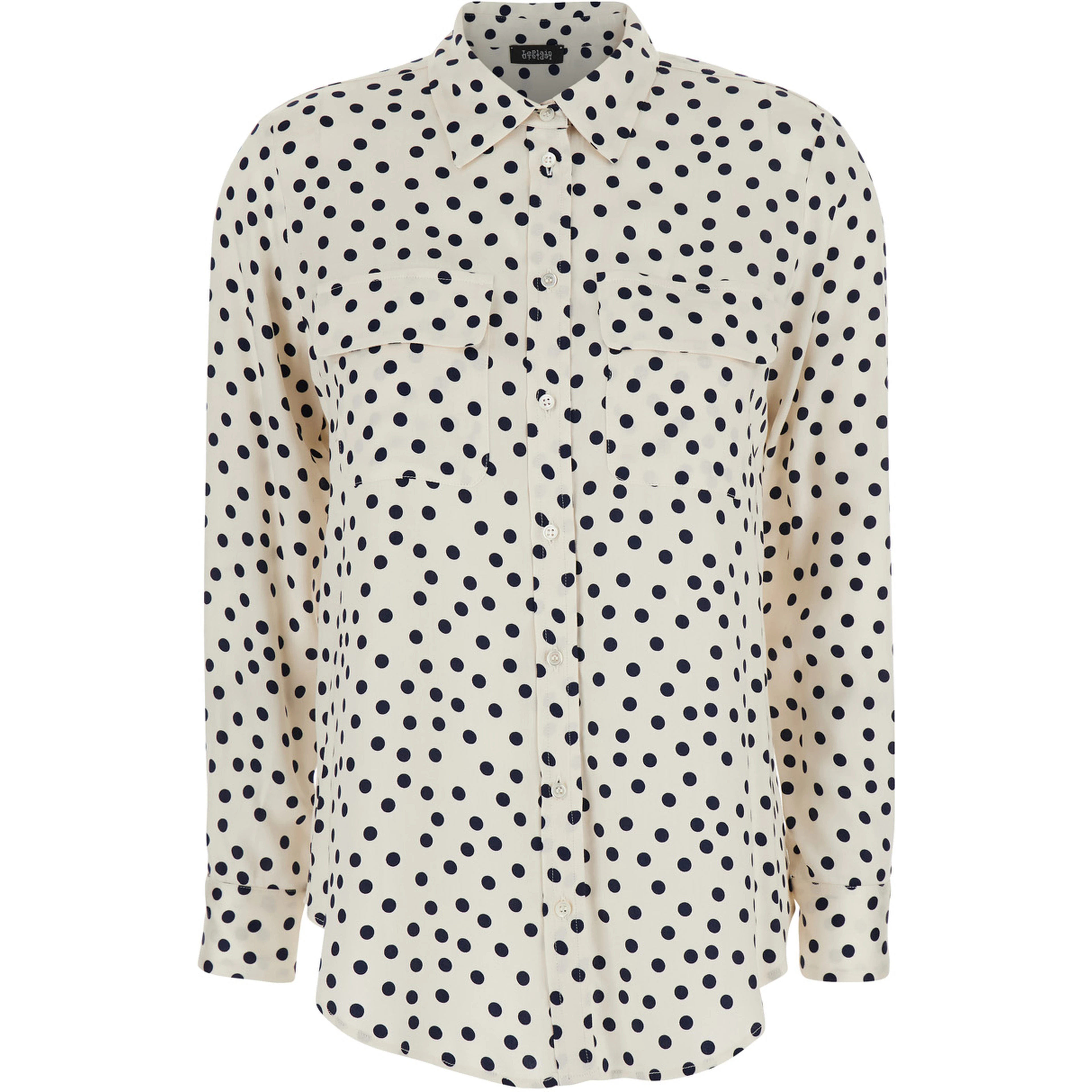Shirt POIS POCKET SHIRT - White - Shirt with pocket and polka dot patterns in polyester - Women