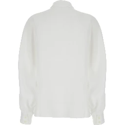 Antonia White shirt with classic collar in linen for women