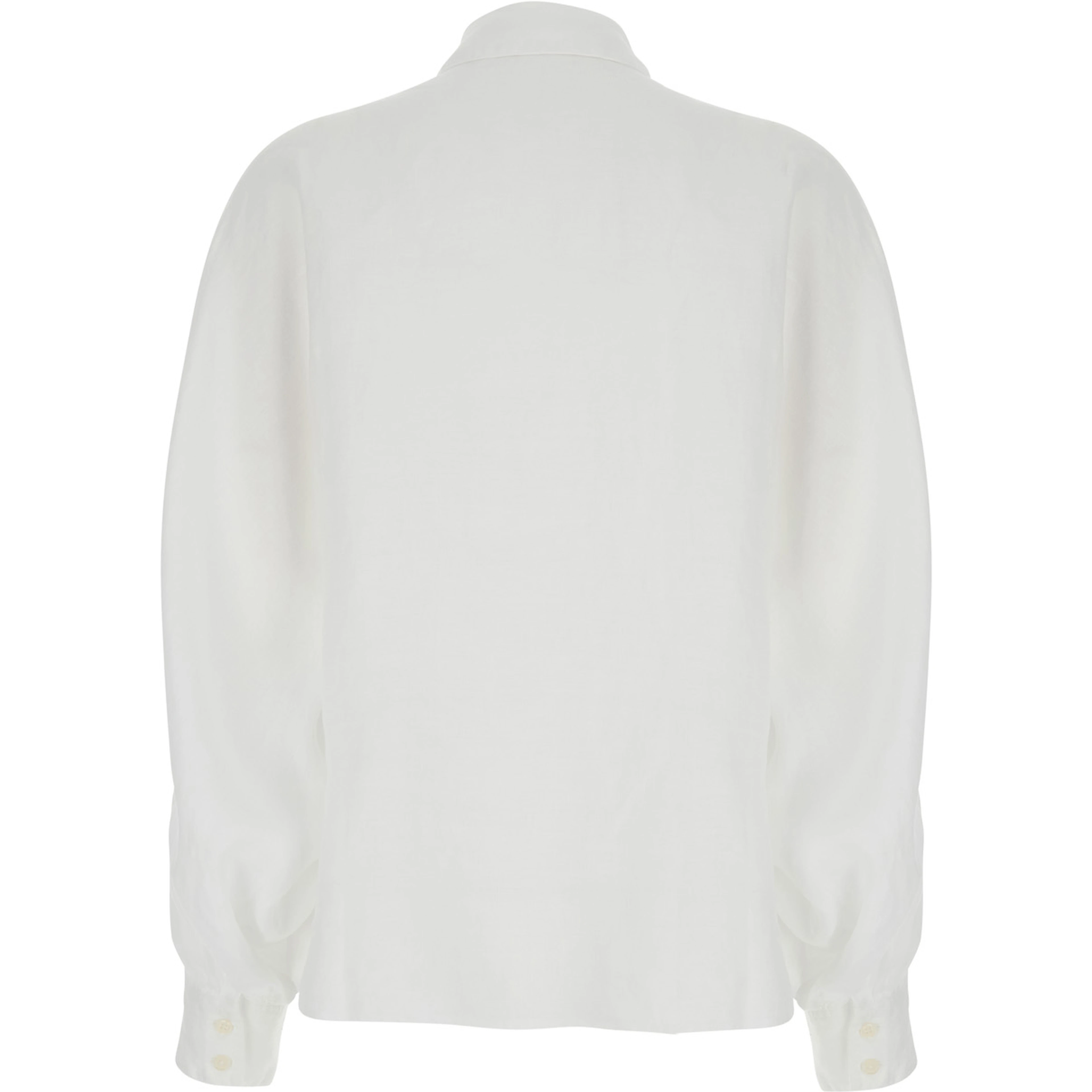 Antonia White shirt with classic collar in linen for women