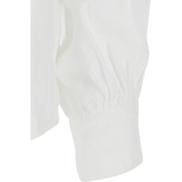 Antonia White shirt with classic collar in linen for women