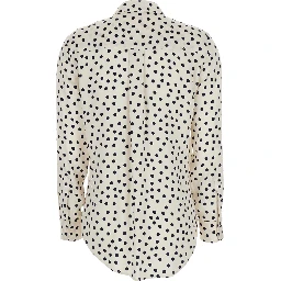Shirt POIS POCKET SHIRT - White - Shirt with pocket and polka dot patterns in polyester - Women