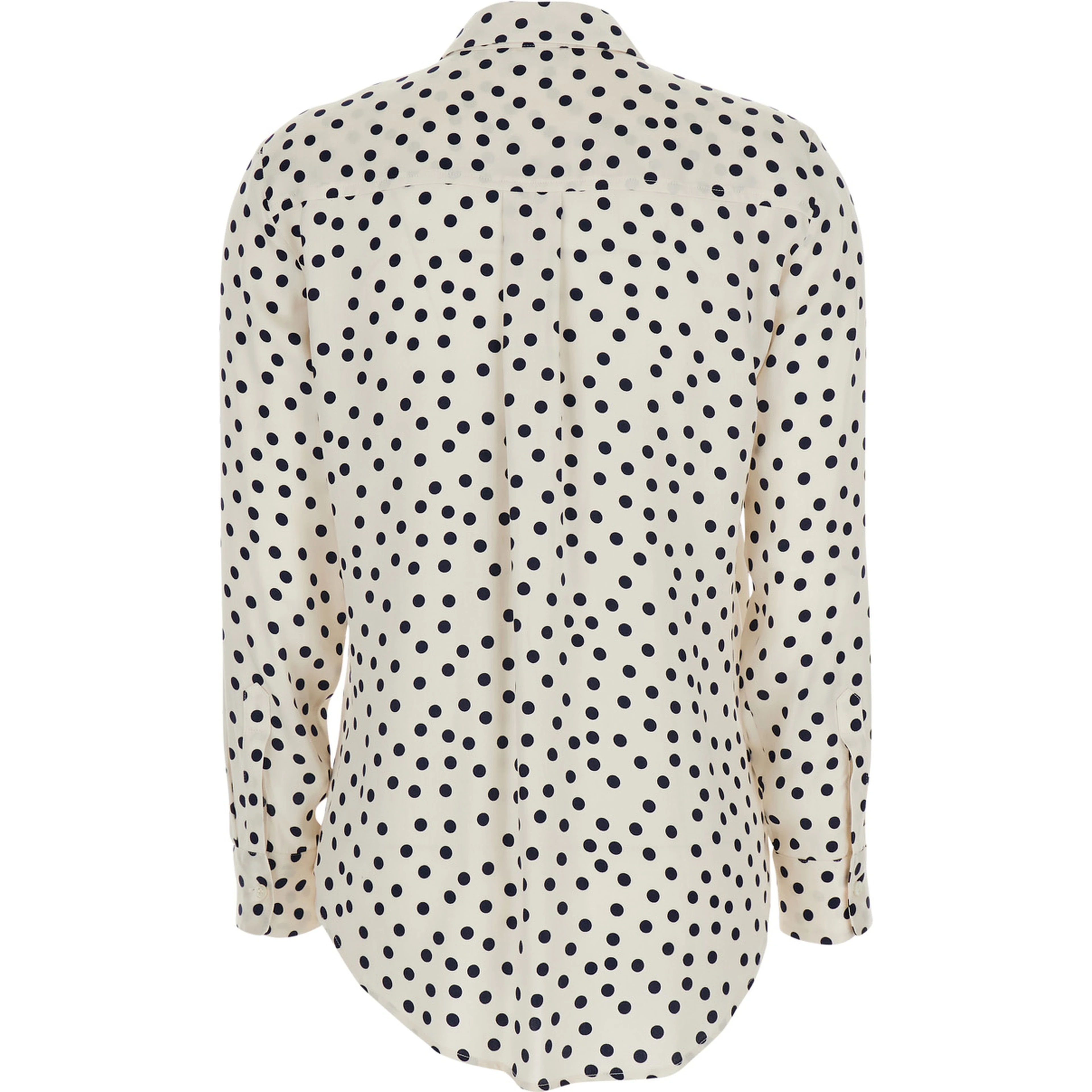 Shirt POIS POCKET SHIRT - White - Shirt with pocket and polka dot patterns in polyester - Women