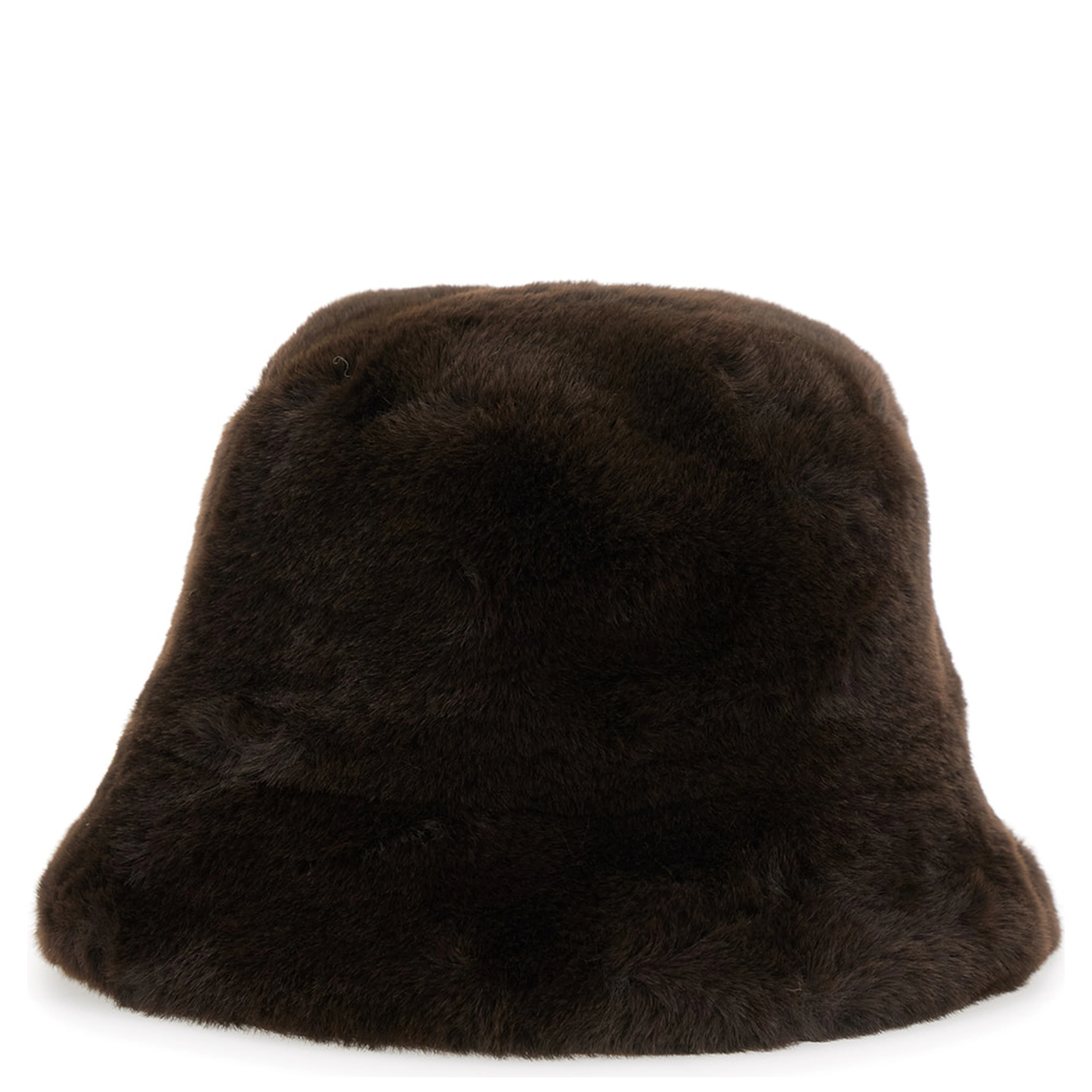 Brown Ecoleather Wide Brim Amara Fisherman Hat for Women