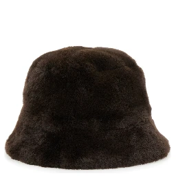 Brown Ecoleather Wide Brim Amara Fisherman Hat for Women