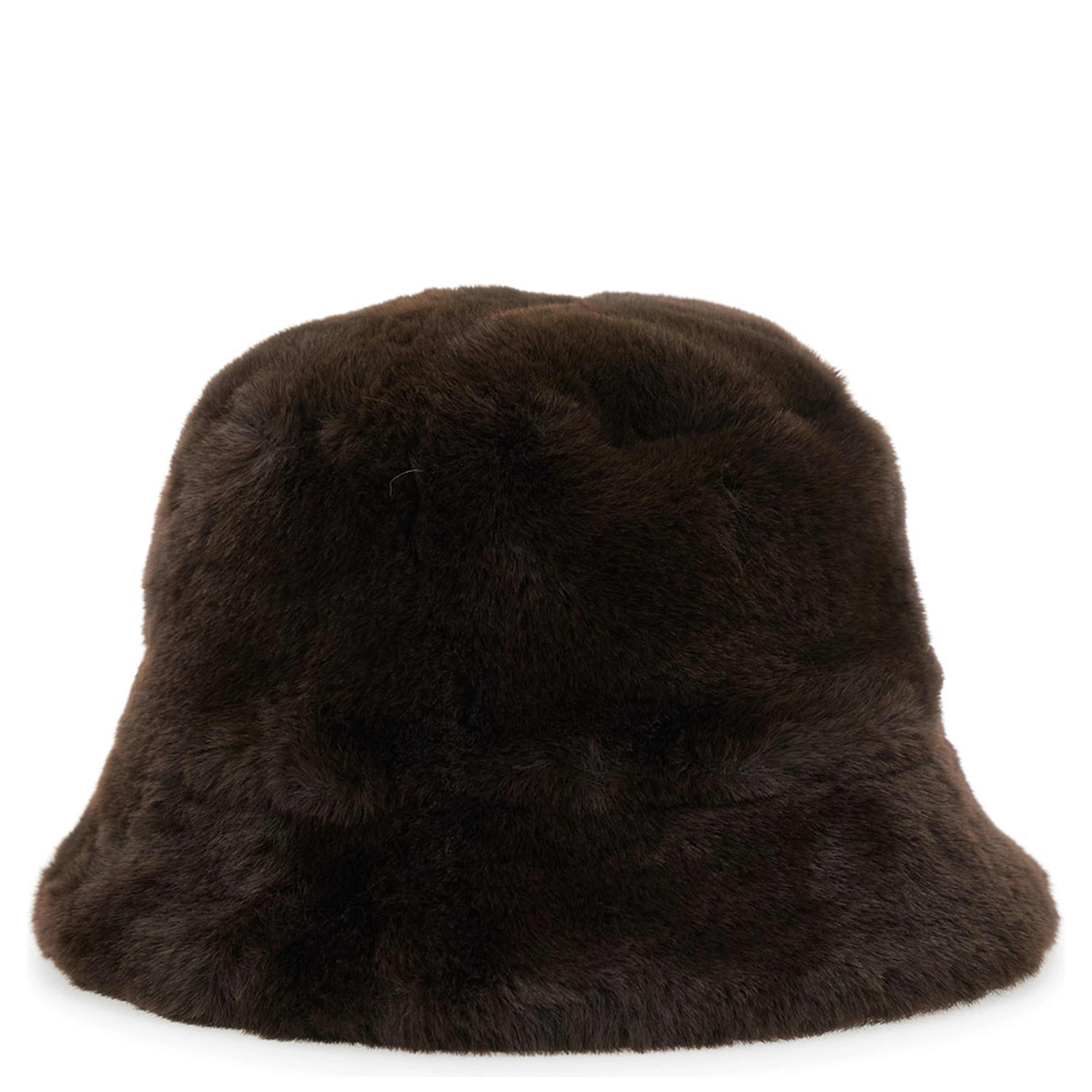 Brown Ecoleather Wide Brim Amara Fisherman Hat for Women