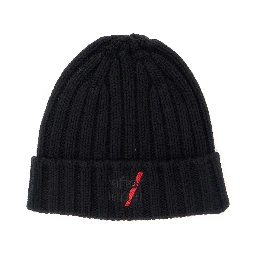 KIRUNA hat in black cotton, wool and cashmere unisex