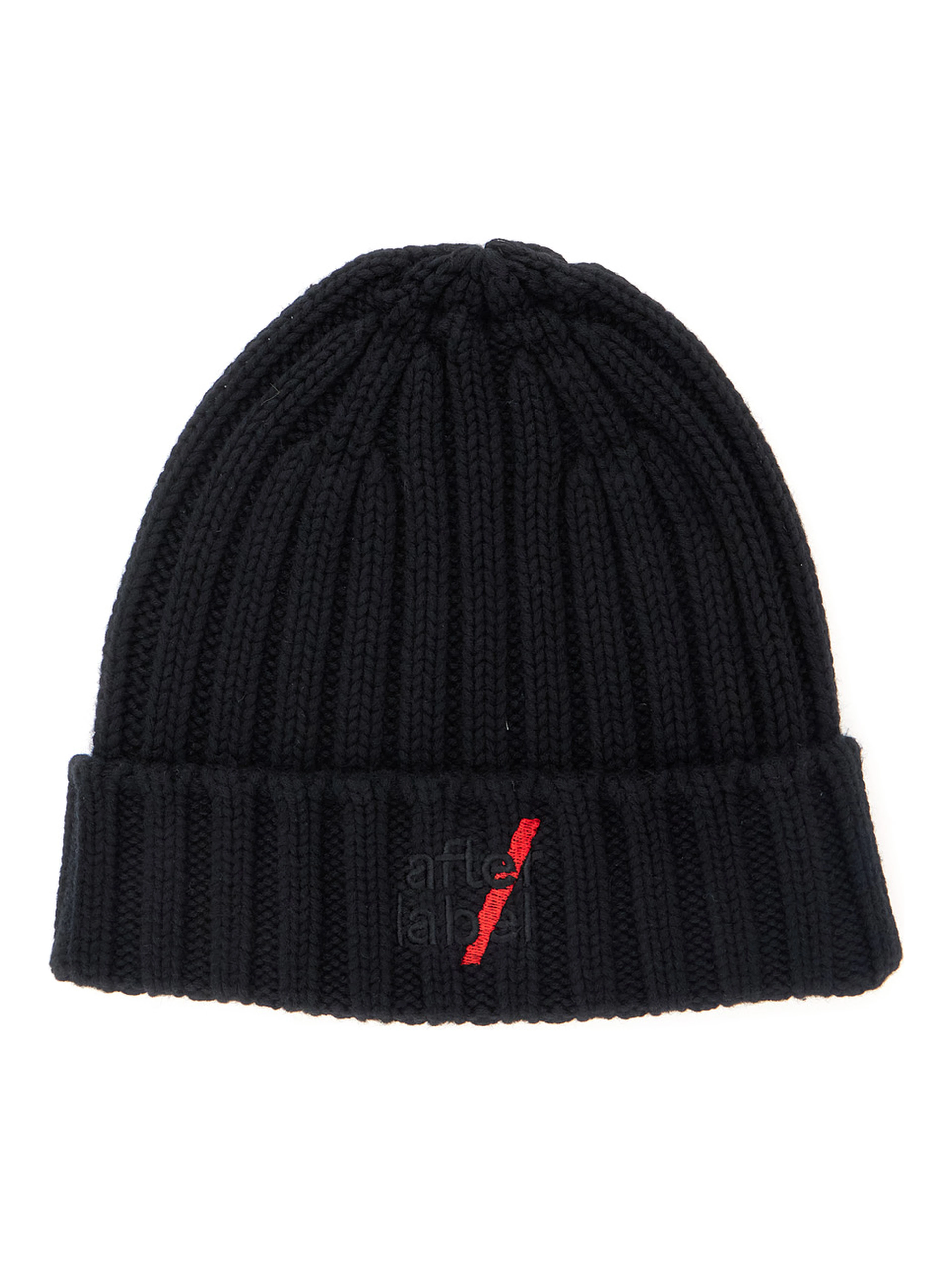 KIRUNA hat in black cotton, wool and cashmere unisex