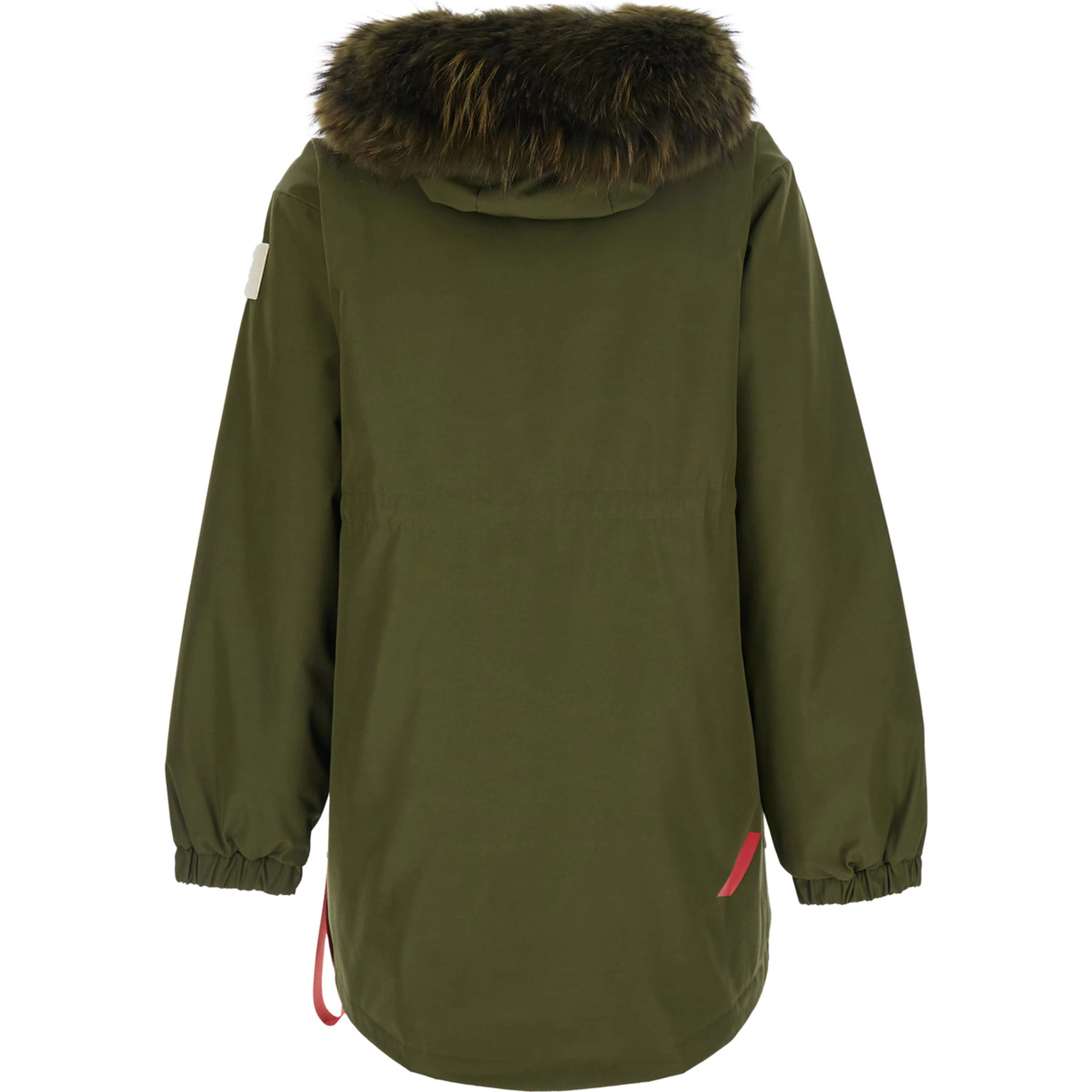 Stoccolma Green Jacket with removable hood and logo patch on the sleeve in Tech Fabric women