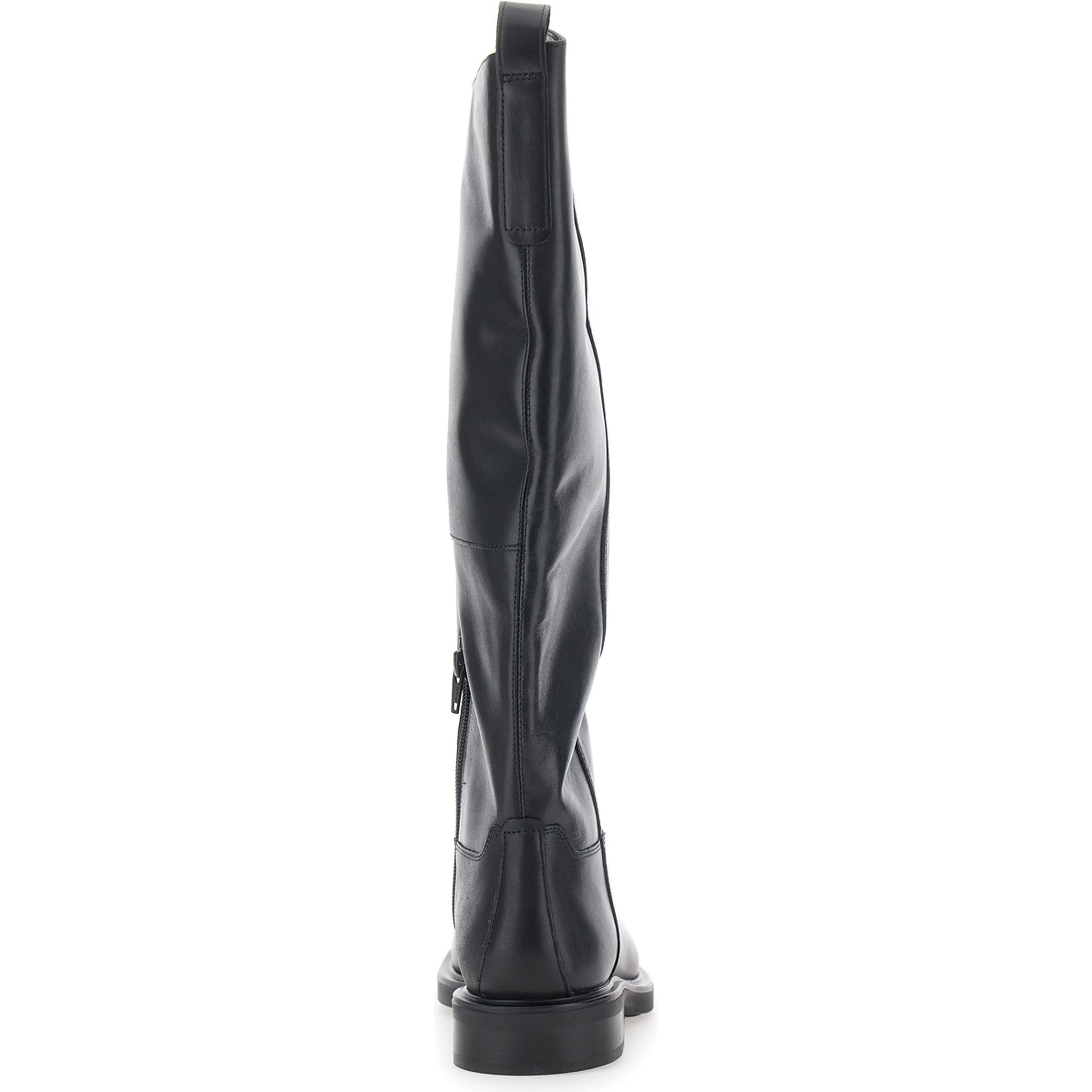 Freya Black boots with side half-zip closure in leather for women